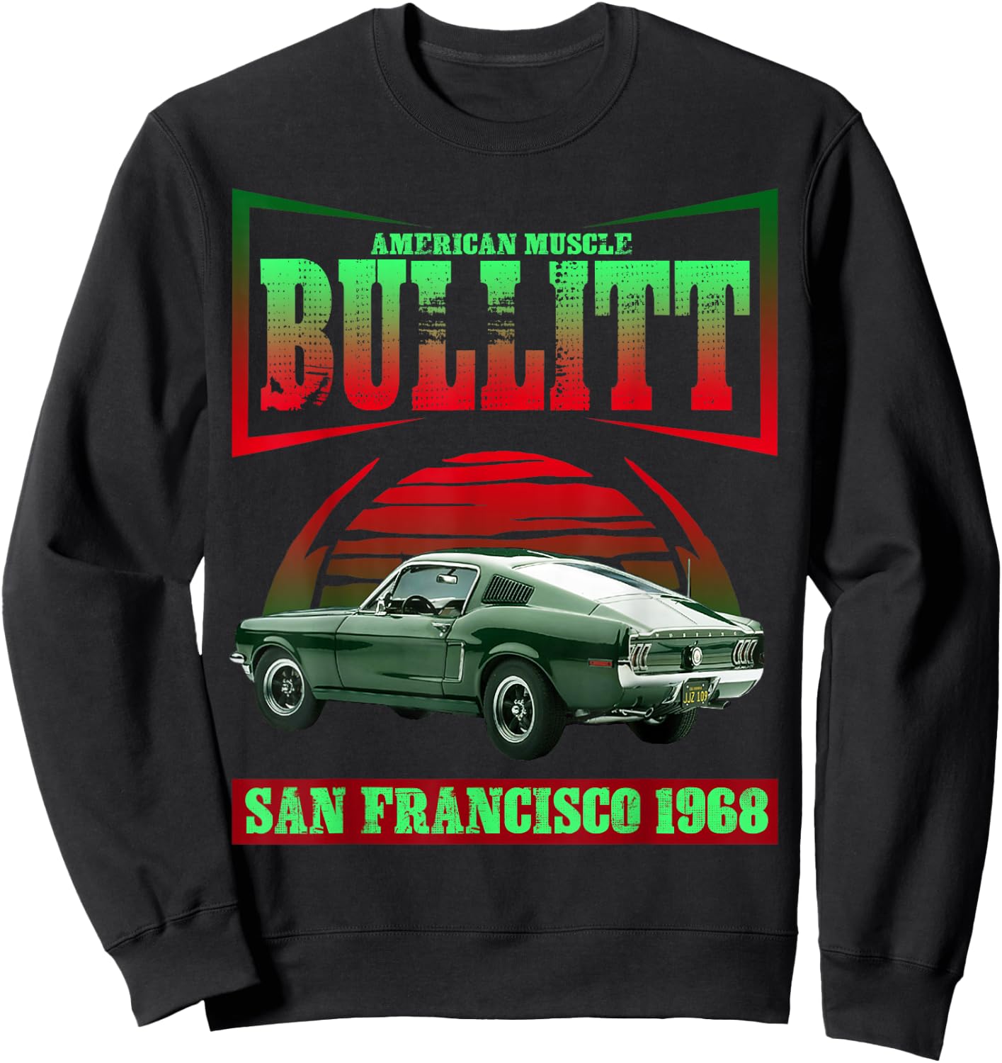 American muscle car bullitt Sweatshirt - Sweatshirt | Black