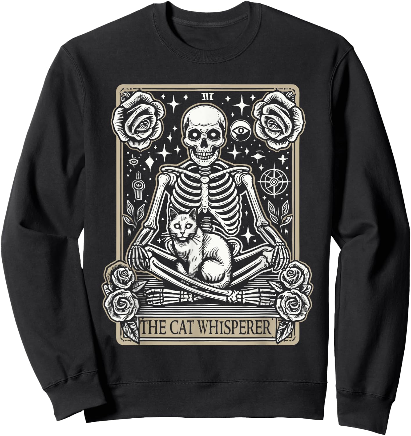 Tarot Card Emo Gothic - Occult The Cat Whisperer Sweatshirt - Sweatshirt | Black