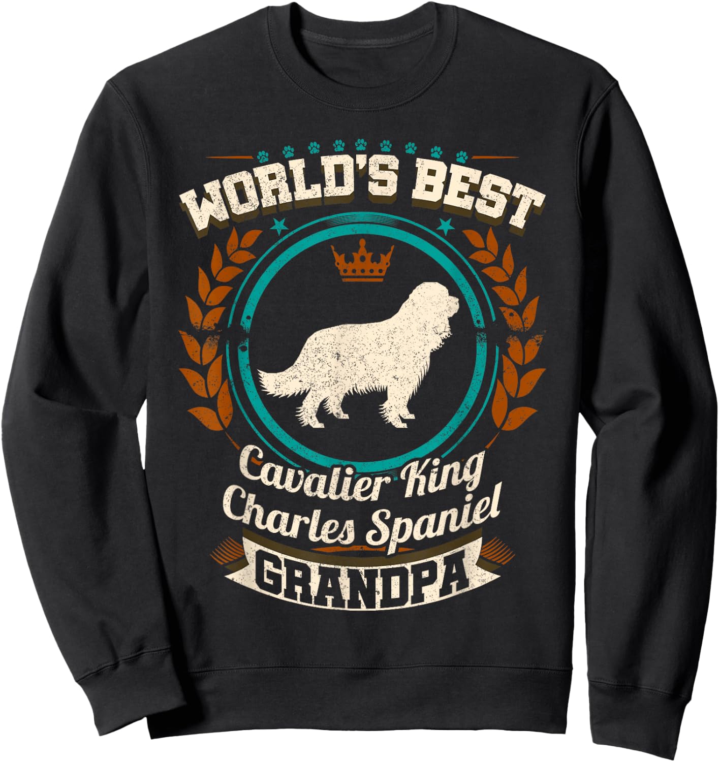 World's Best Cavalier King Charles Spaniel Grandpa Sweatshirt - Sweatshirt | Black