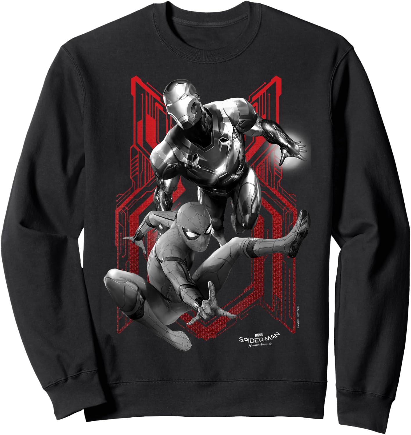 Marvel Spider-Man Homecoming Ironman Flying Swinging Sweatshirt - Sweatshirt | Black