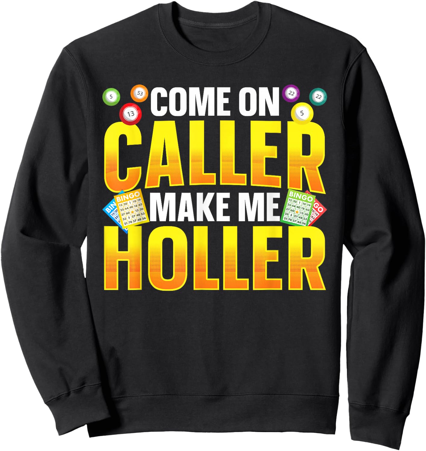 Best Bingo Art Women Gamble Bingo Lover Bingo Player Sweatshirt - Sweatshirt | Black