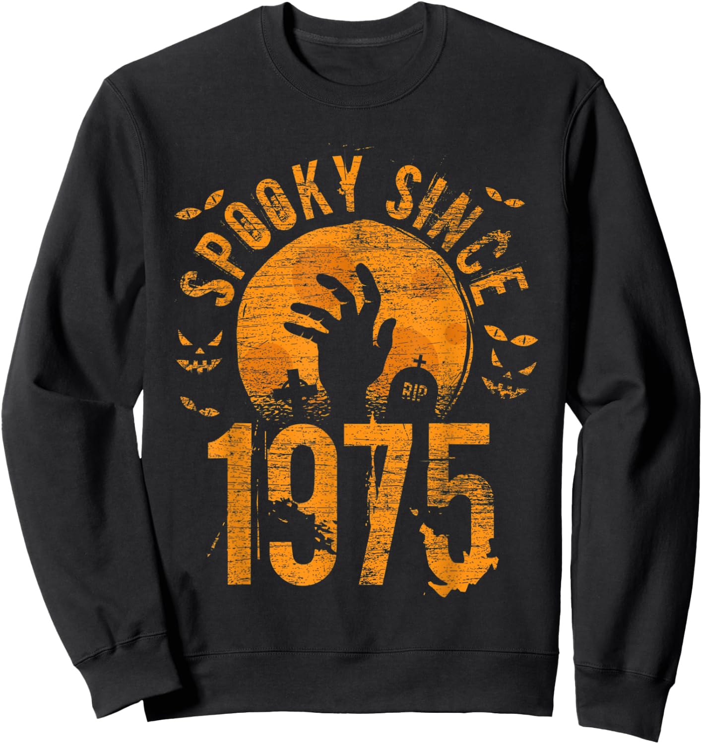 Spooky Since 1975 Halloween Bday Gifts 48th birthday Sweatshirt - Sweatshirt | Black