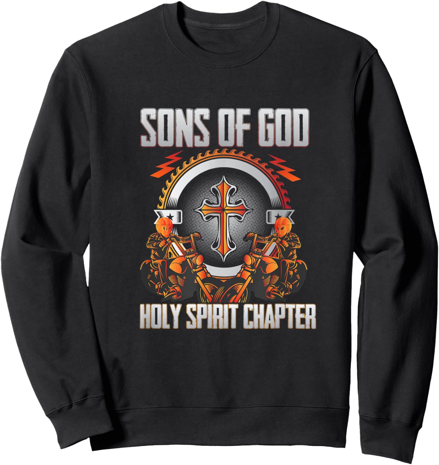 Christian biker : Son's Of God Holy Spirit chapter Sweatshirt - Sweatshirt | Black