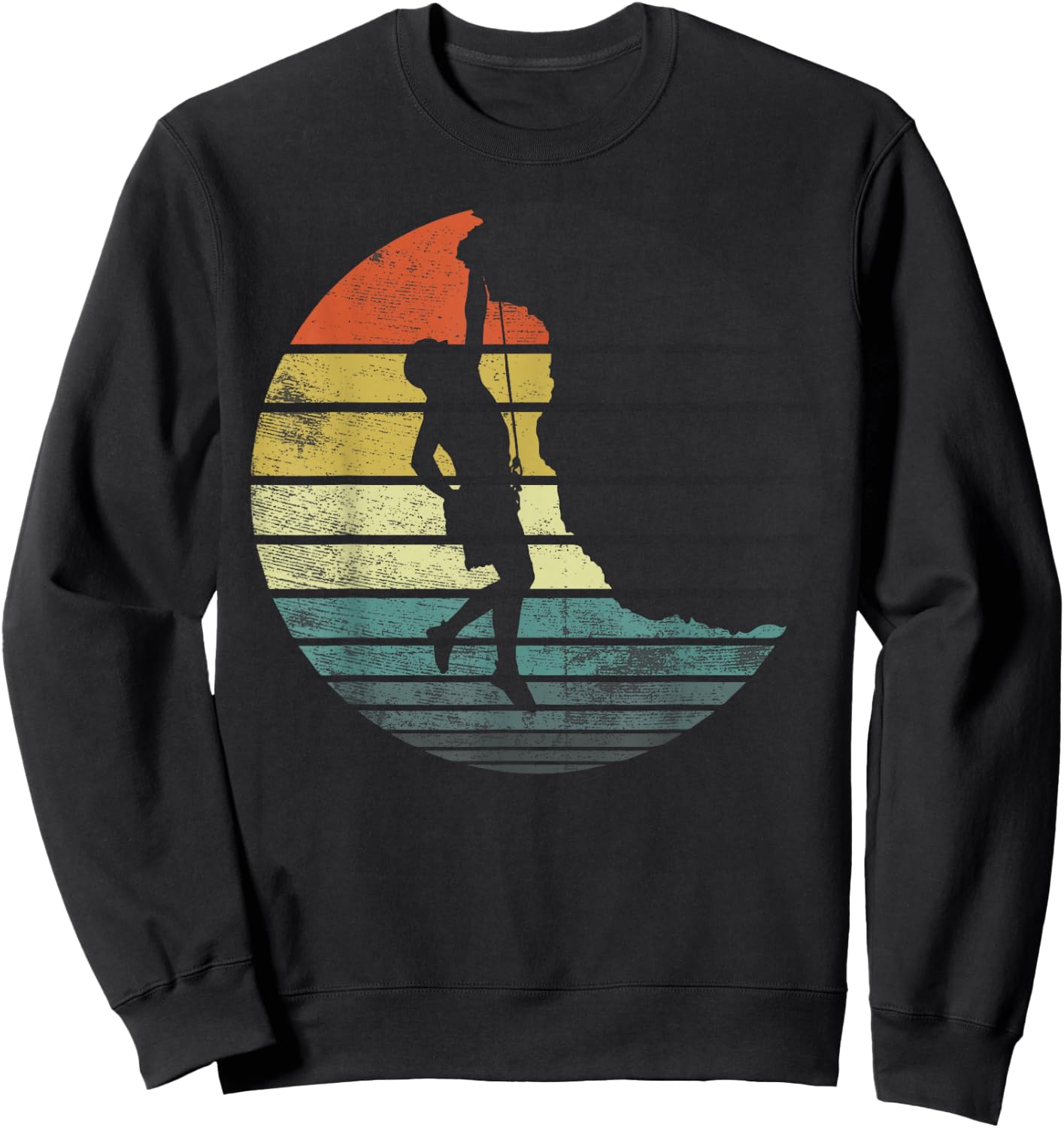 Climber Gifts Funny Rock Climbing Retro Vintage Bouldering Sweatshirt - Sweatshirt | Black