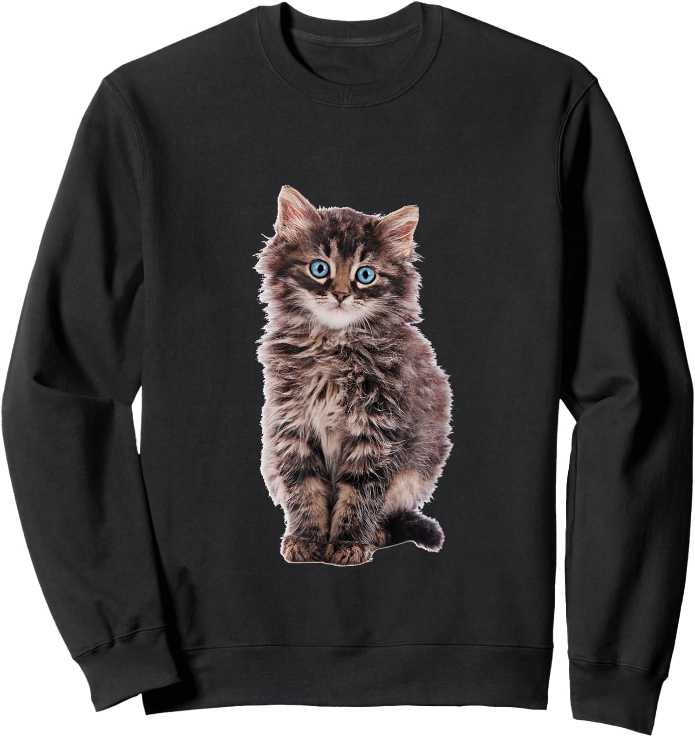 Adorable fluffy Maine Coon brown tabby kitten Sweatshirt - Sweatshirt | Black