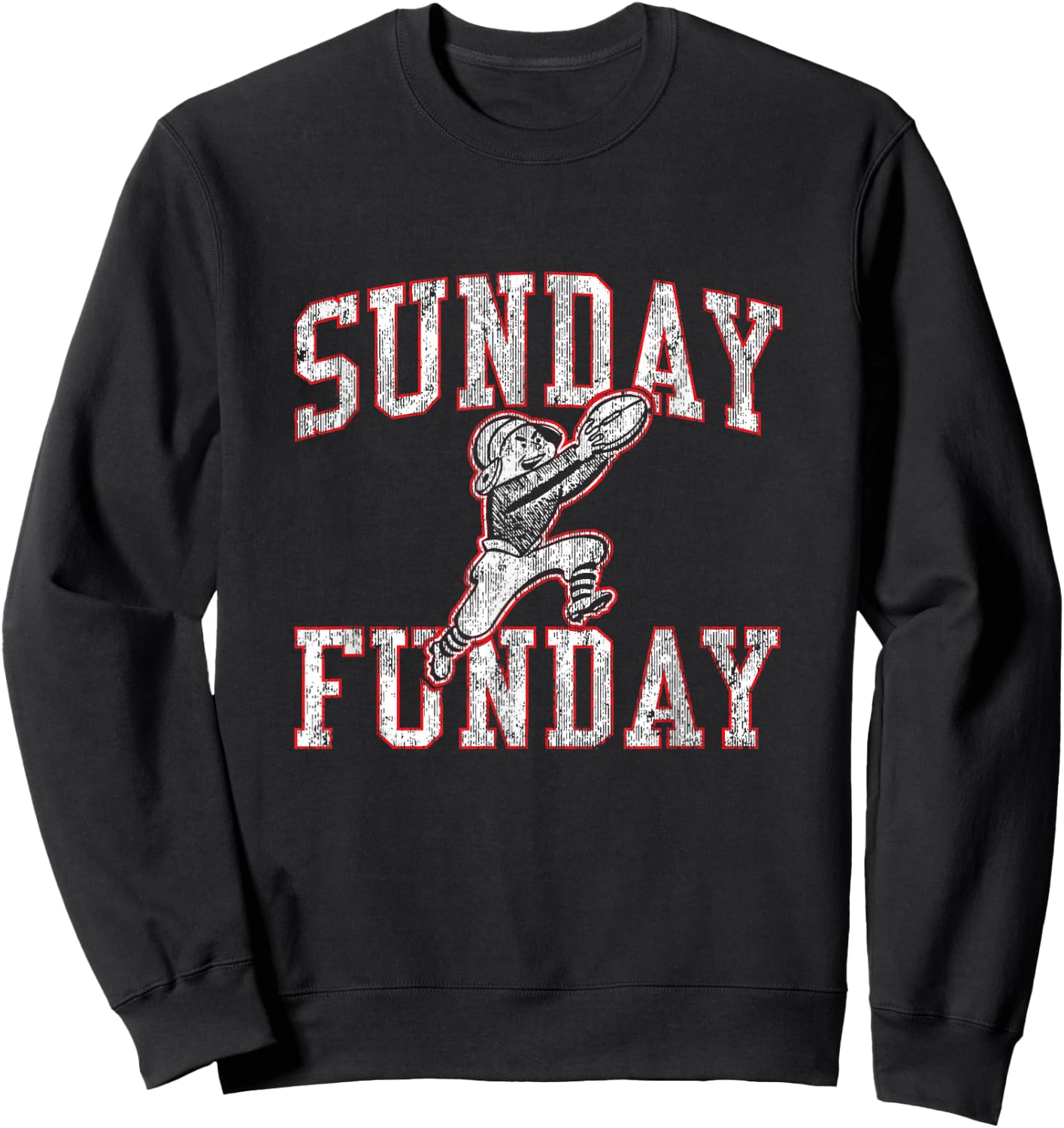 Vintage Sunday Funday T Shirt New England Football Retro Sweatshirt - Sweatshirt | Black