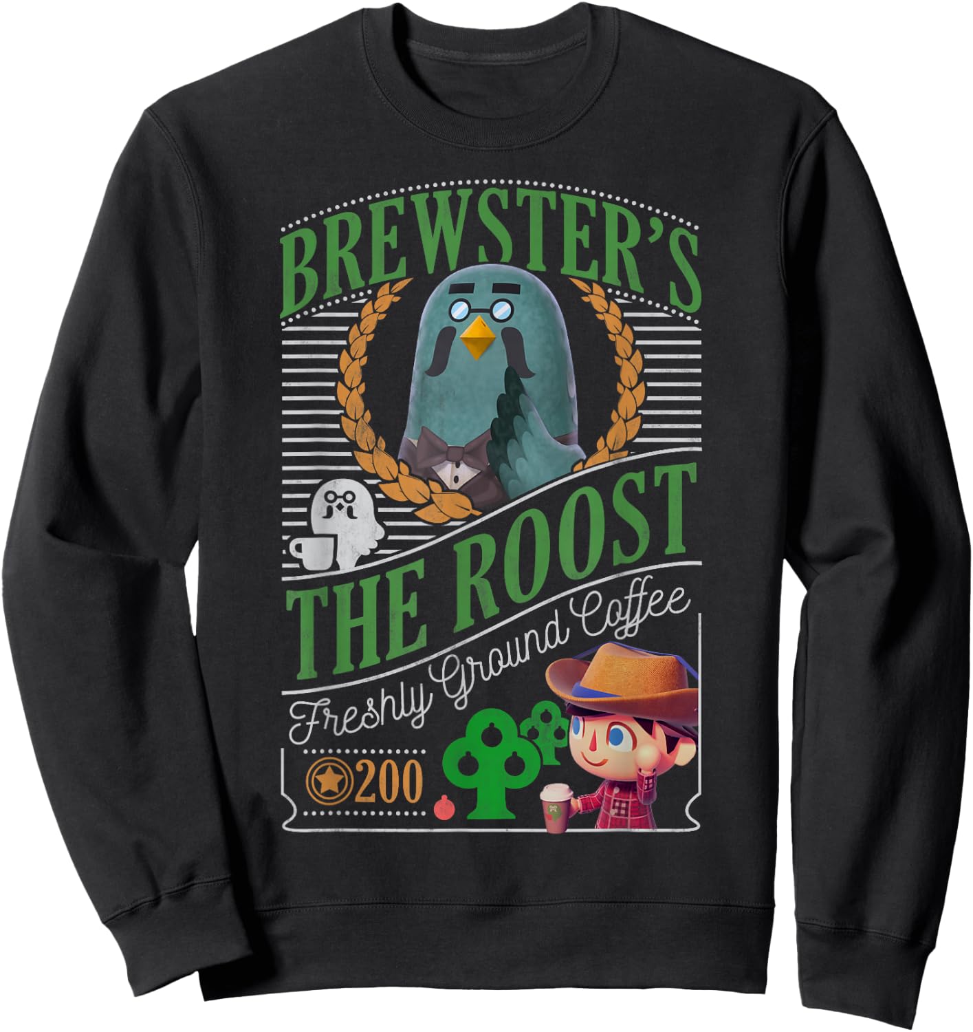 Animal Crossing Brewster's The Roost Cafe Sweatshirt - Sweatshirt | Black