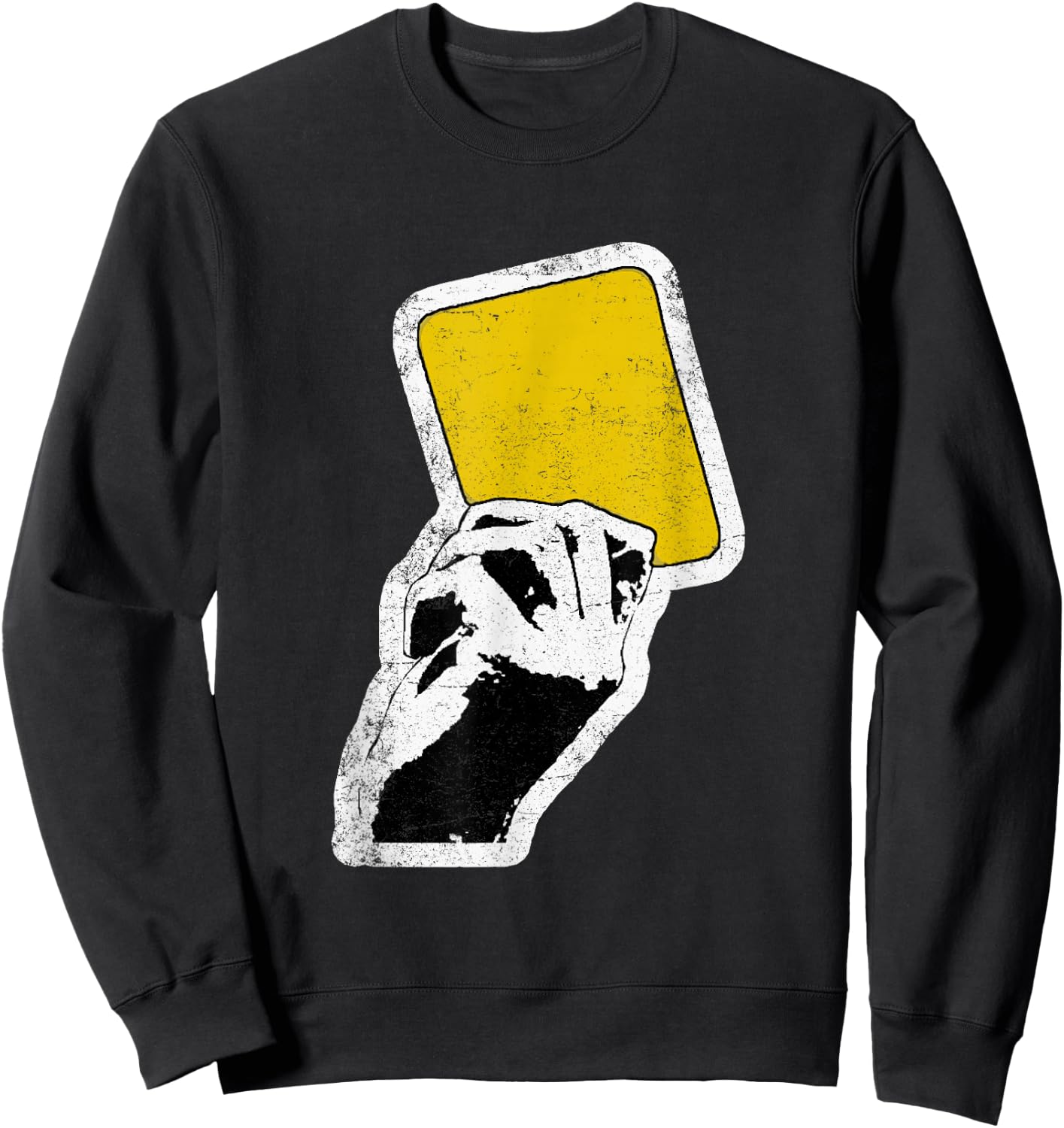 Referee Yellow Card Coach Sports Football Soccer Sweatshirt - Sweatshirt | Black