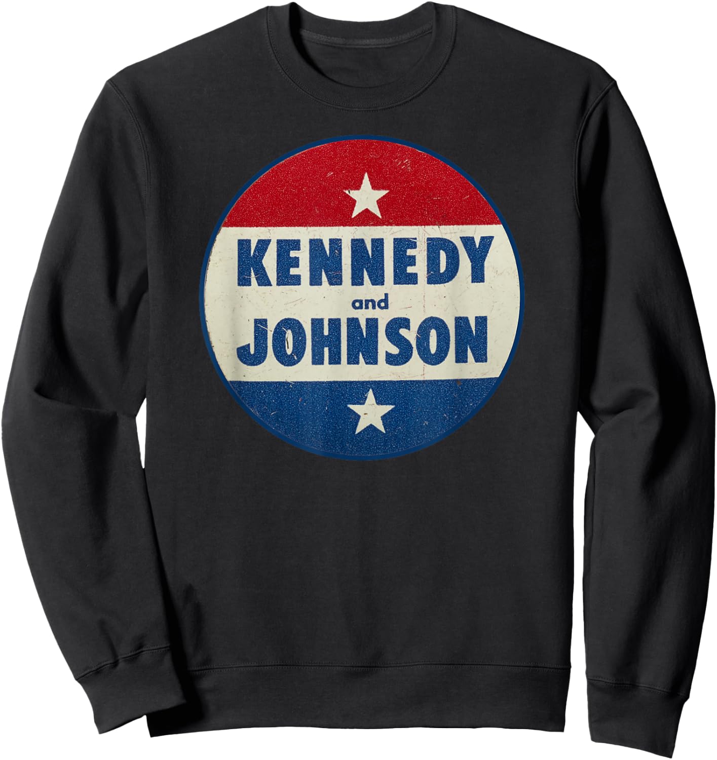 Utopia Sport Kennedy Shop Kennedy and Johnson Pin 1960 Retro Sweatshirt - Sweatshirt | Black