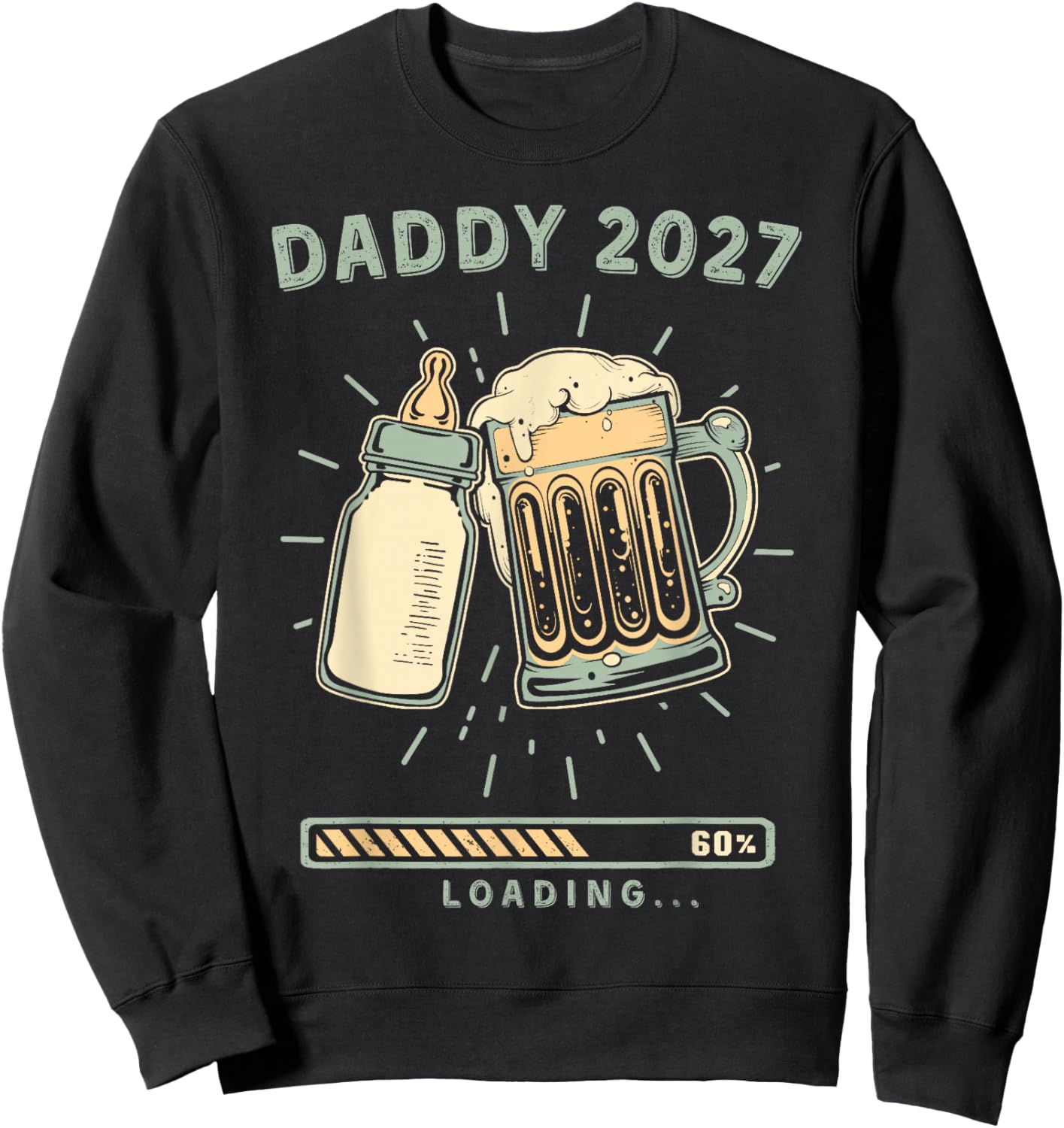 Daddy 2027 Loading Going to Be A Dad Sweatshirt - Sweatshirt | Black