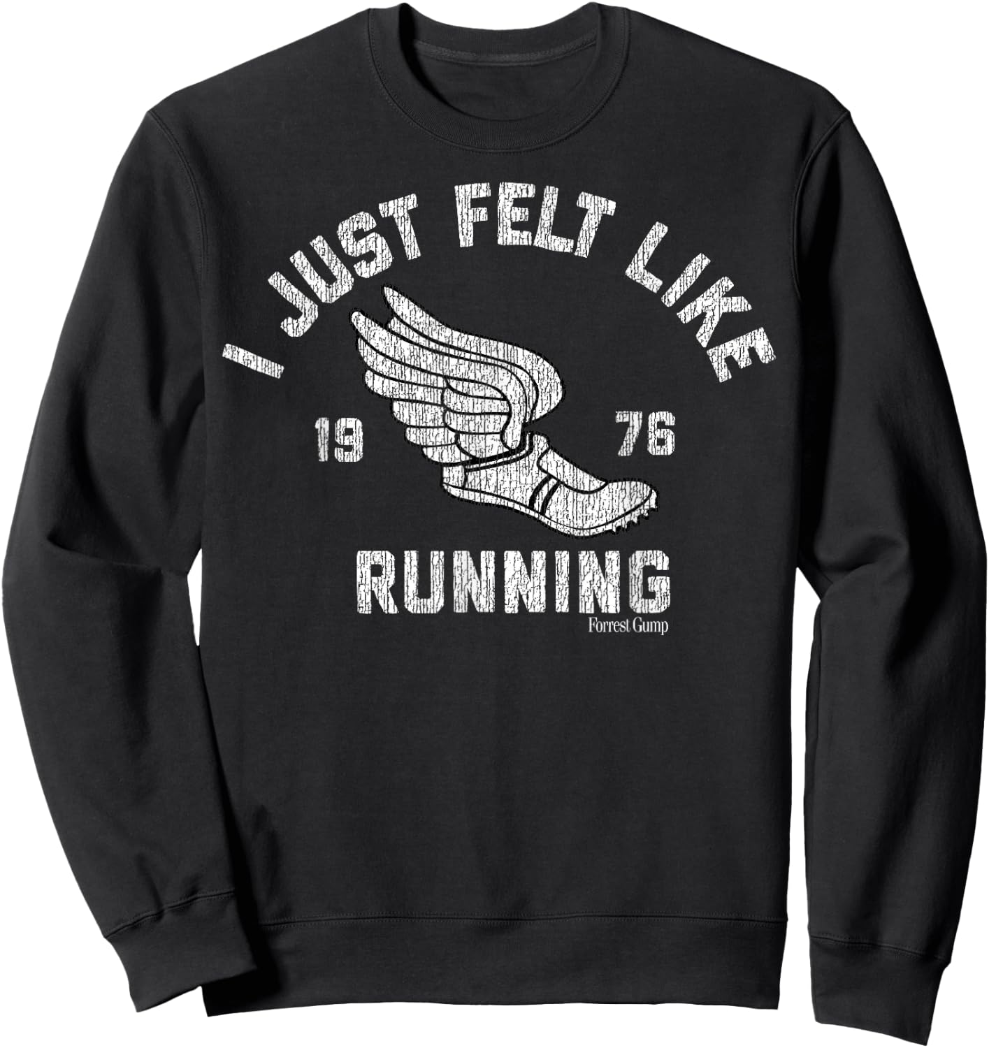 Forrest Gump I Just Felt Like Running 1976 Logo Sweatshirt - Sweatshirt | Black