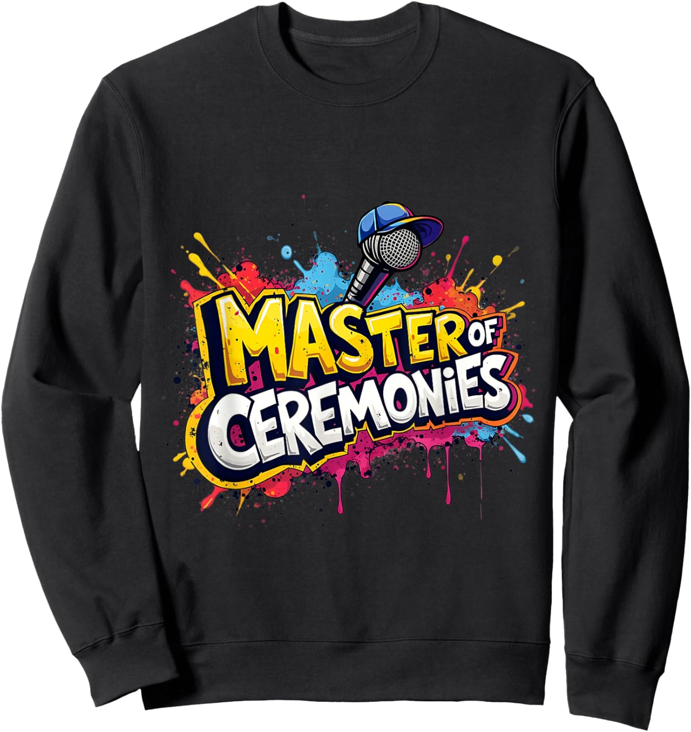 Emcee Microphone Graphic Funny Host Idea Sweatshirt - Sweatshirt | Black