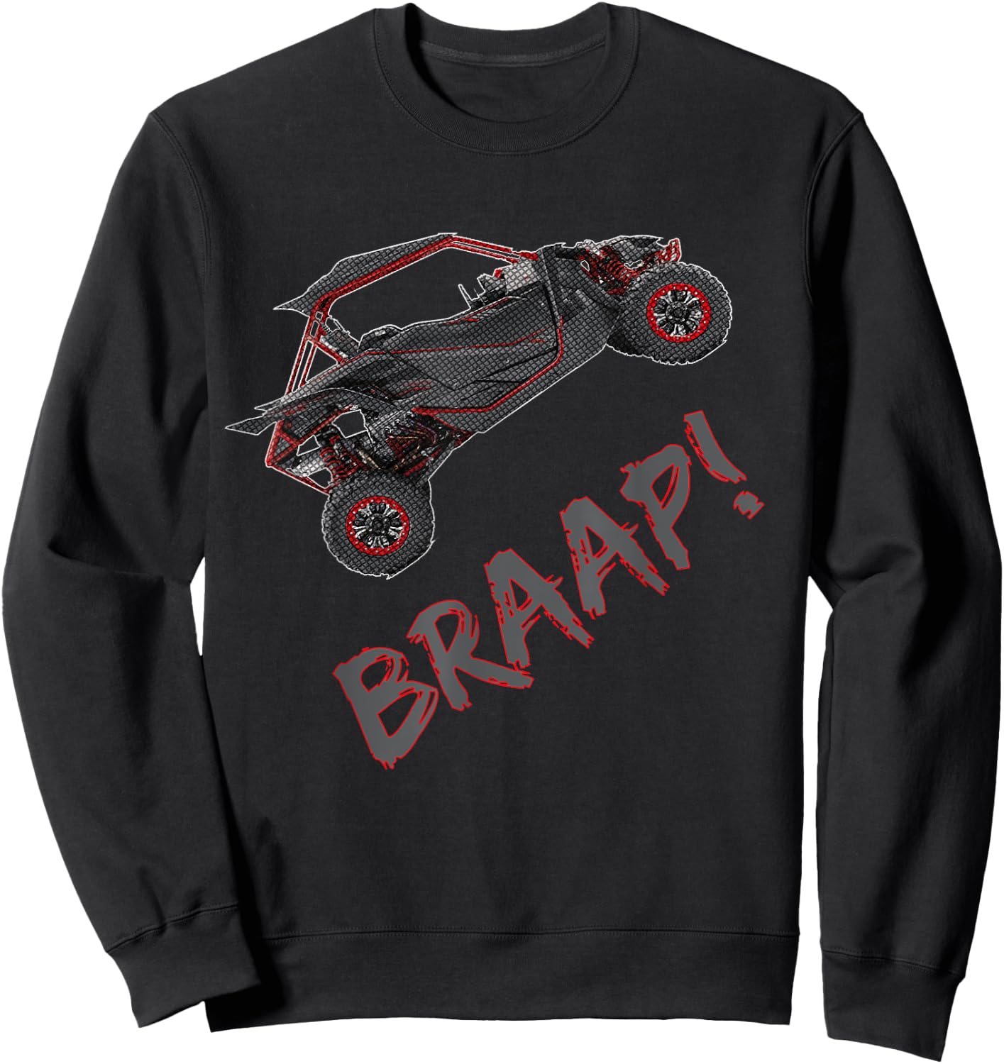UTV T Shirt SxS ROV Side by Side Four Wheeler Sweatshirt - Sweatshirt | Black