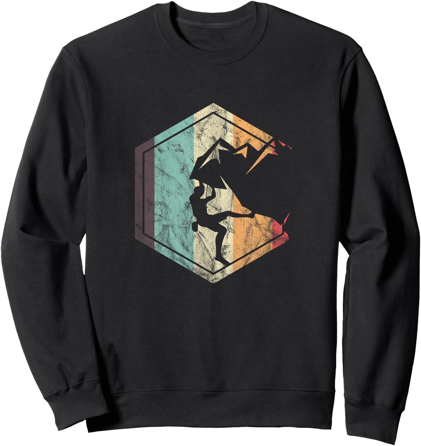 Climbing Mountaineering Climber Athletes Mountain Rock Gift Sweatshirt - Sweatshirt | Black