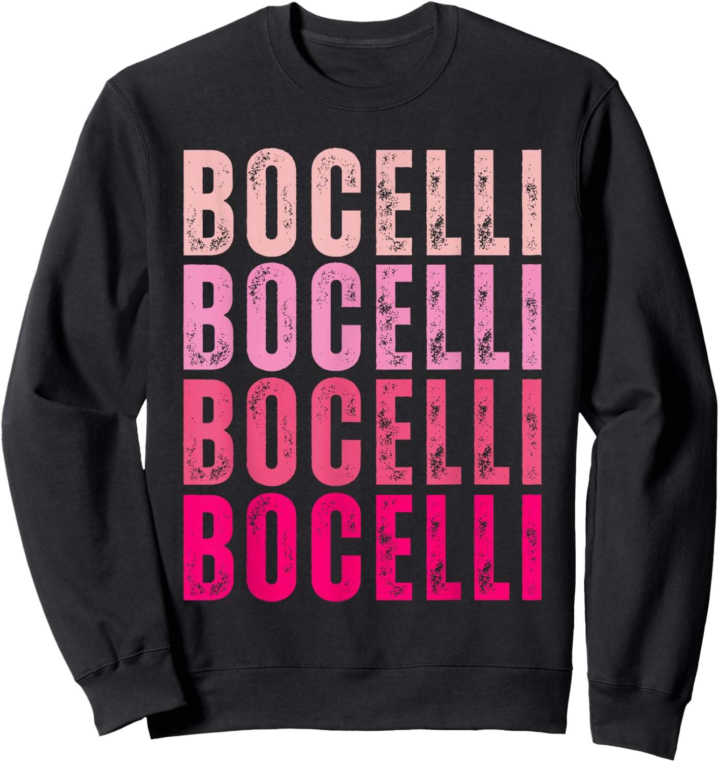 Bocelli Personalized Name I Love Bocelli Vintage Sweatshirt - Sweatshirt | Black