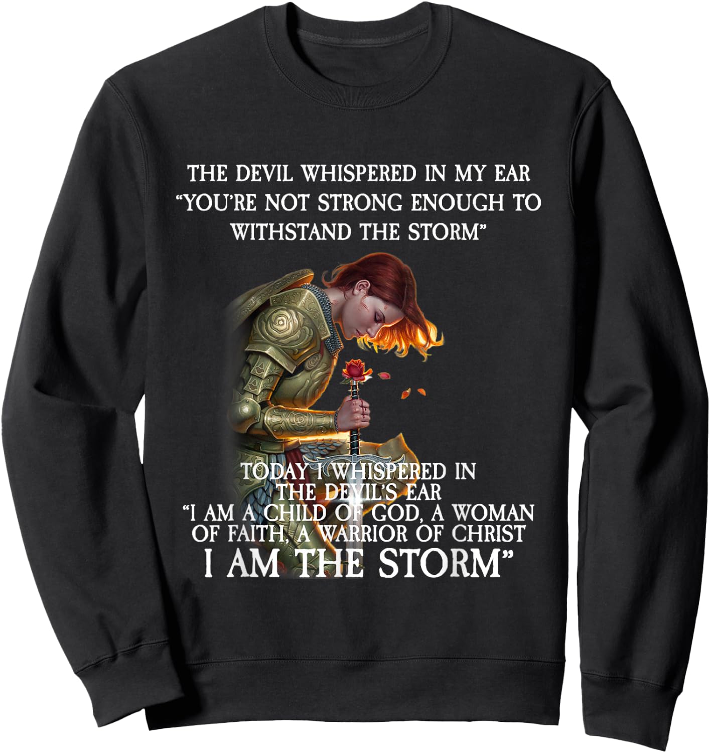 You are not strong enough to withstand THE STORM Sweatshirt - Sweatshirt | Black