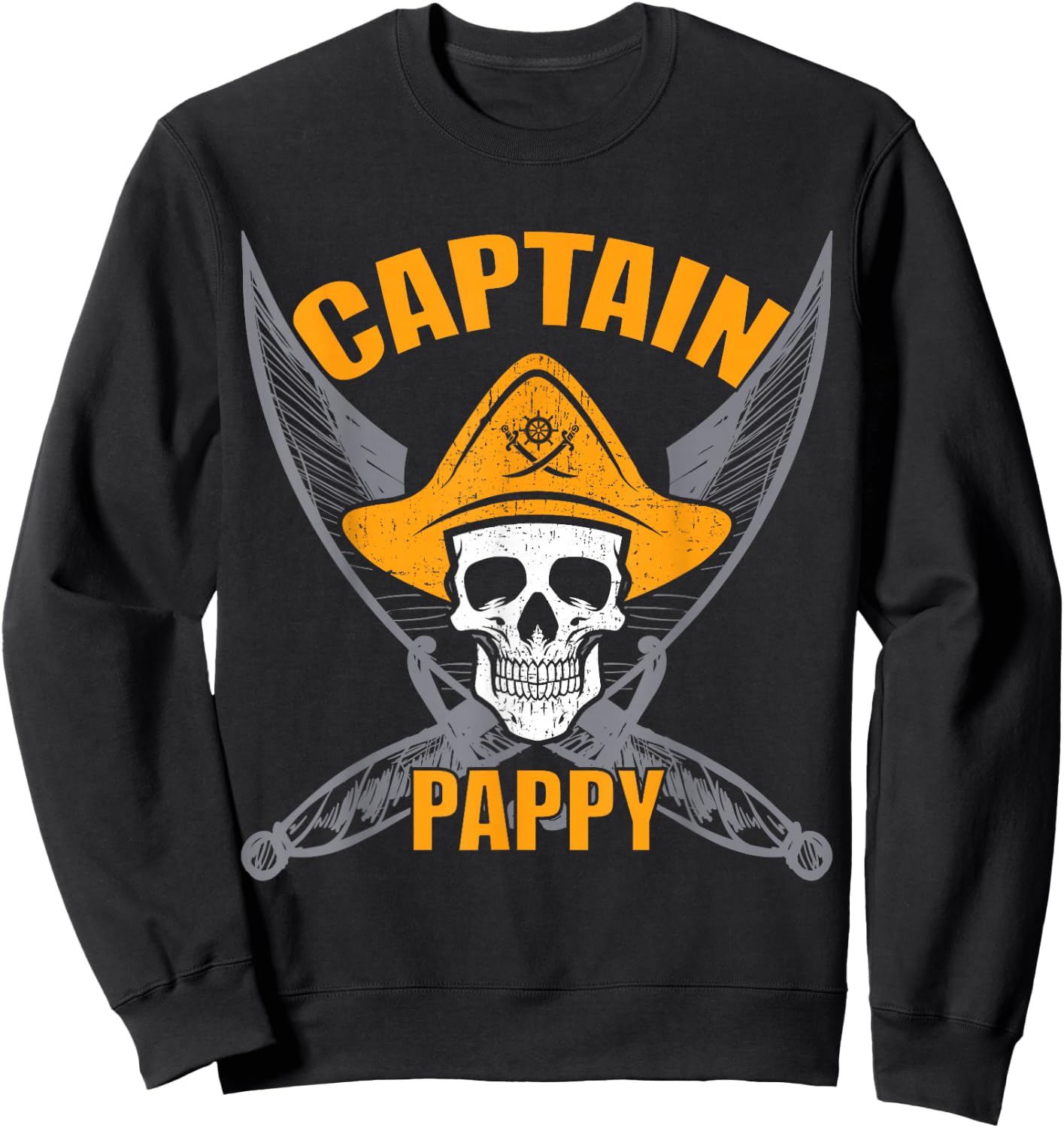 Pirate Captain Pappy Party Sweatshirt - Sweatshirt | Black