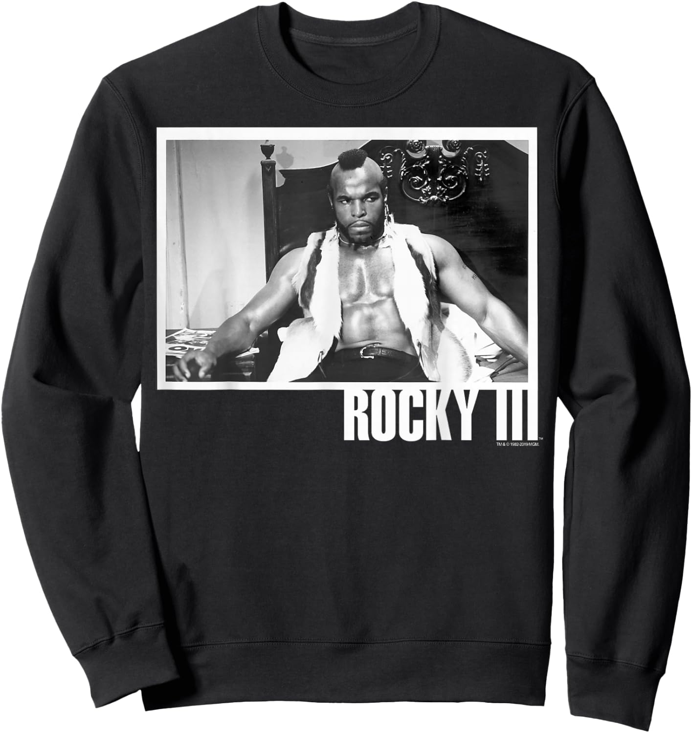 Rocky 3 Clubber Lang Black And White Photograph Sweatshirt - Sweatshirt | Black