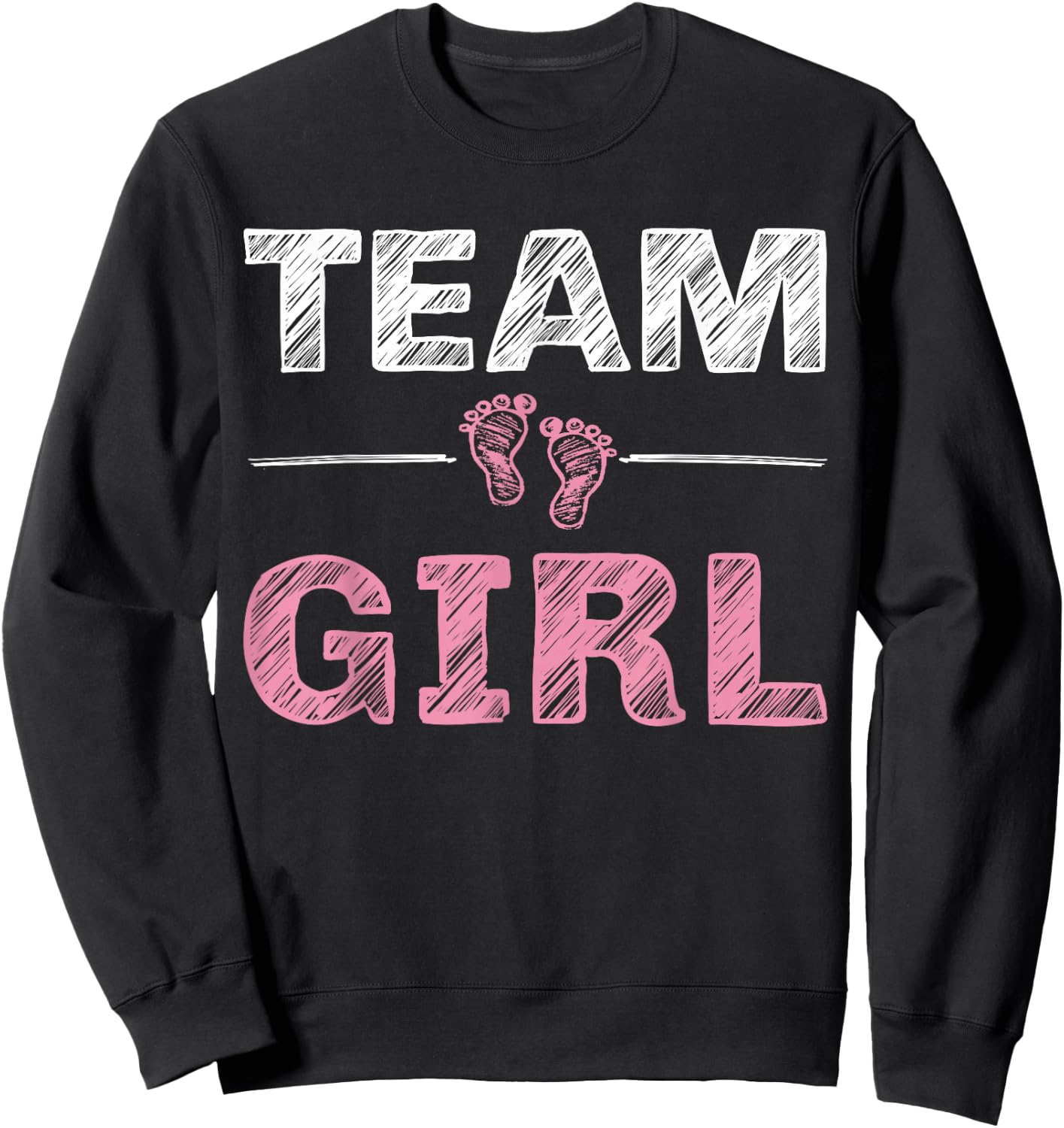 Team Girl Gender Reveal Party Gifts Soon To Be Baby Shower Sweatshirt - Sweatshirt | Black