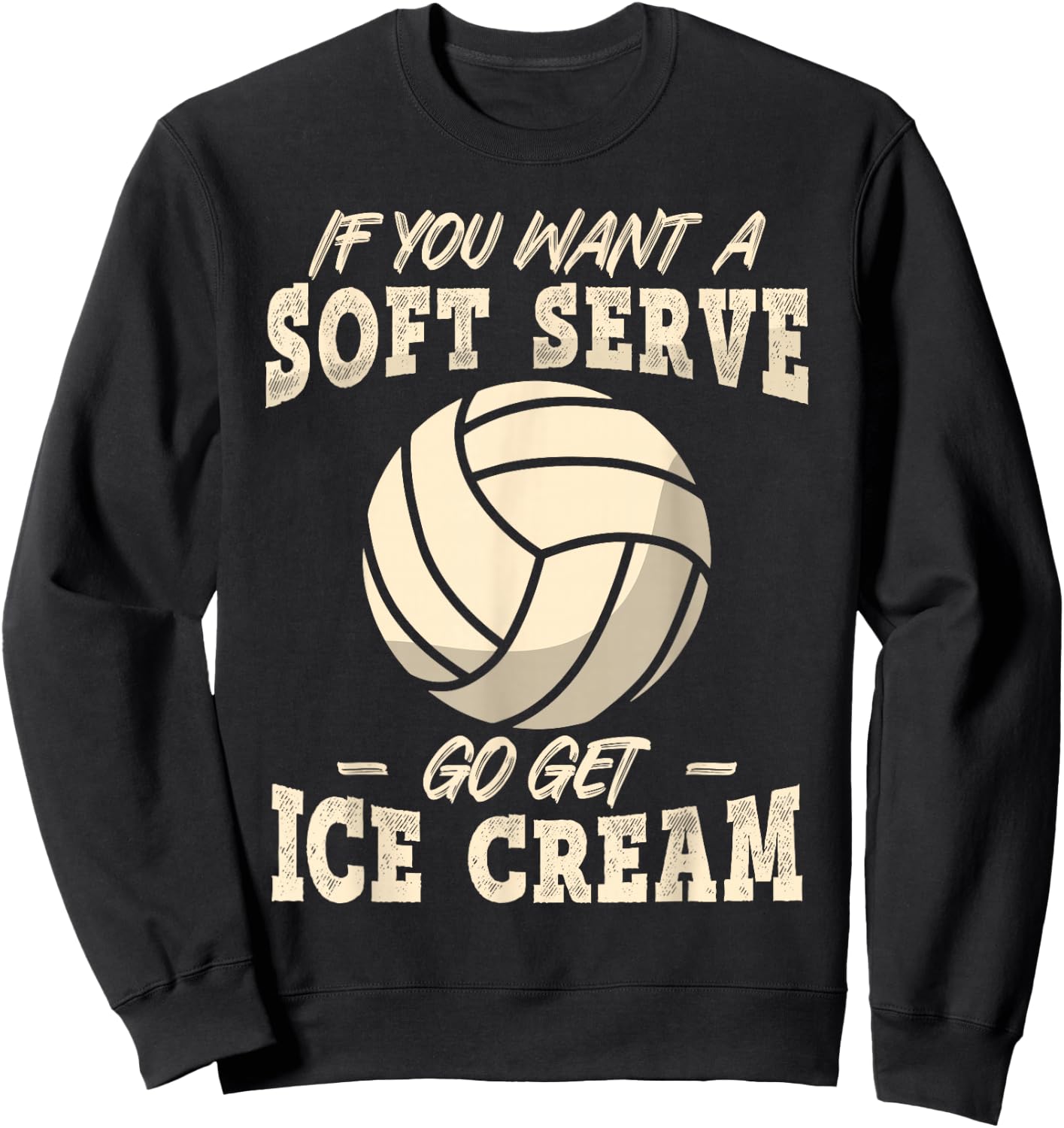 Funny Volleyball Shirt For Girls Teens Women Kids Sweatshirt - Sweatshirt | Black