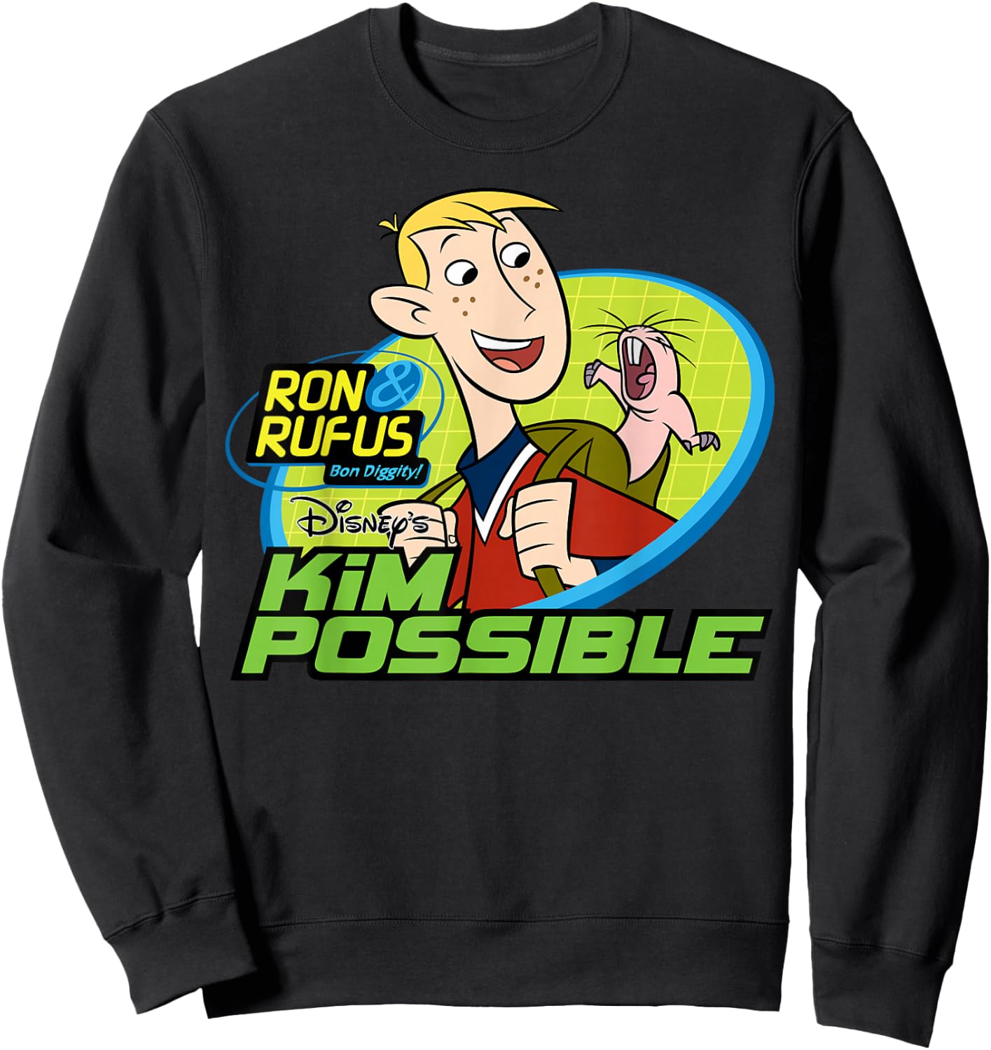 Kim Possible - Ron and Rufus Bon Diggity Sweatshirt - Sweatshirt | Black