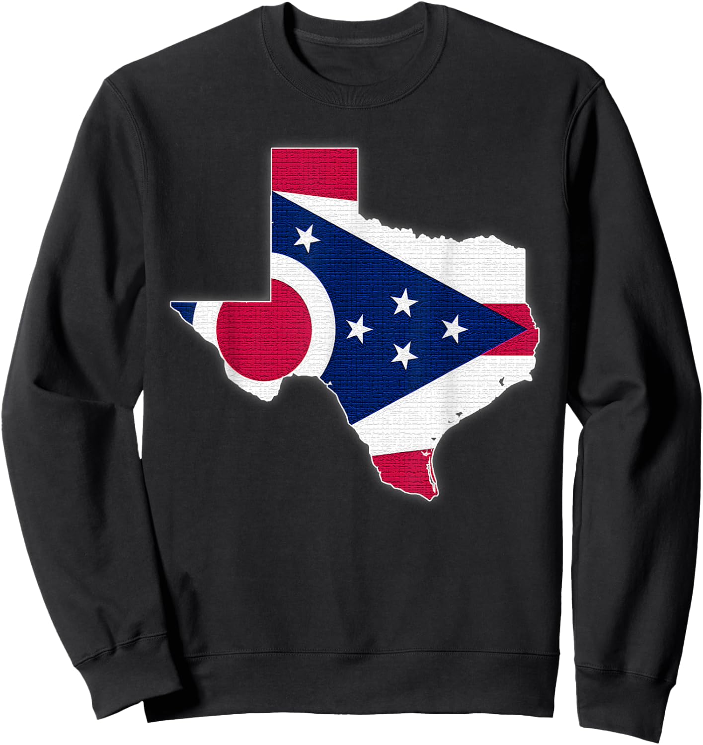 TEXAS STATE MAP OHIO OH Flag Roots Men Women Gift Sweatshirt - Sweatshirt | Black