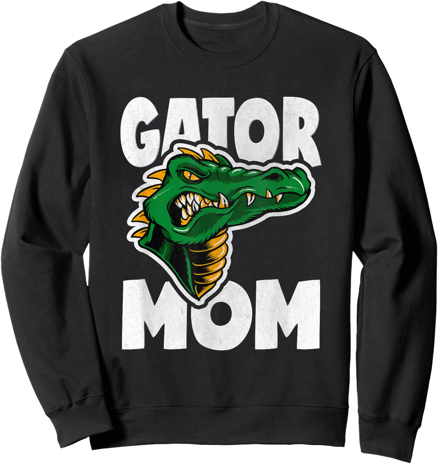 Gator Mom Vintage Retro Monster Aligators Mother Sweatshirt - Sweatshirt | Black