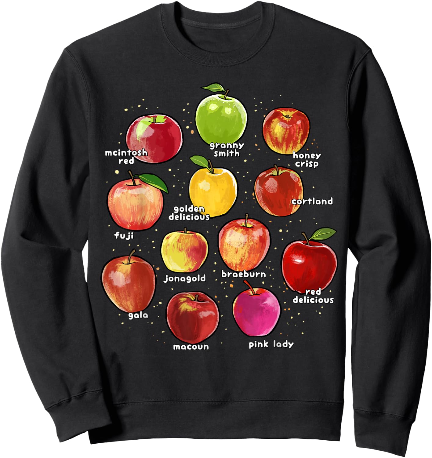 Fall Apple Shirt Funny Apple Picking Orchard Harvest Season Sweatshirt - Sweatshirt | Black