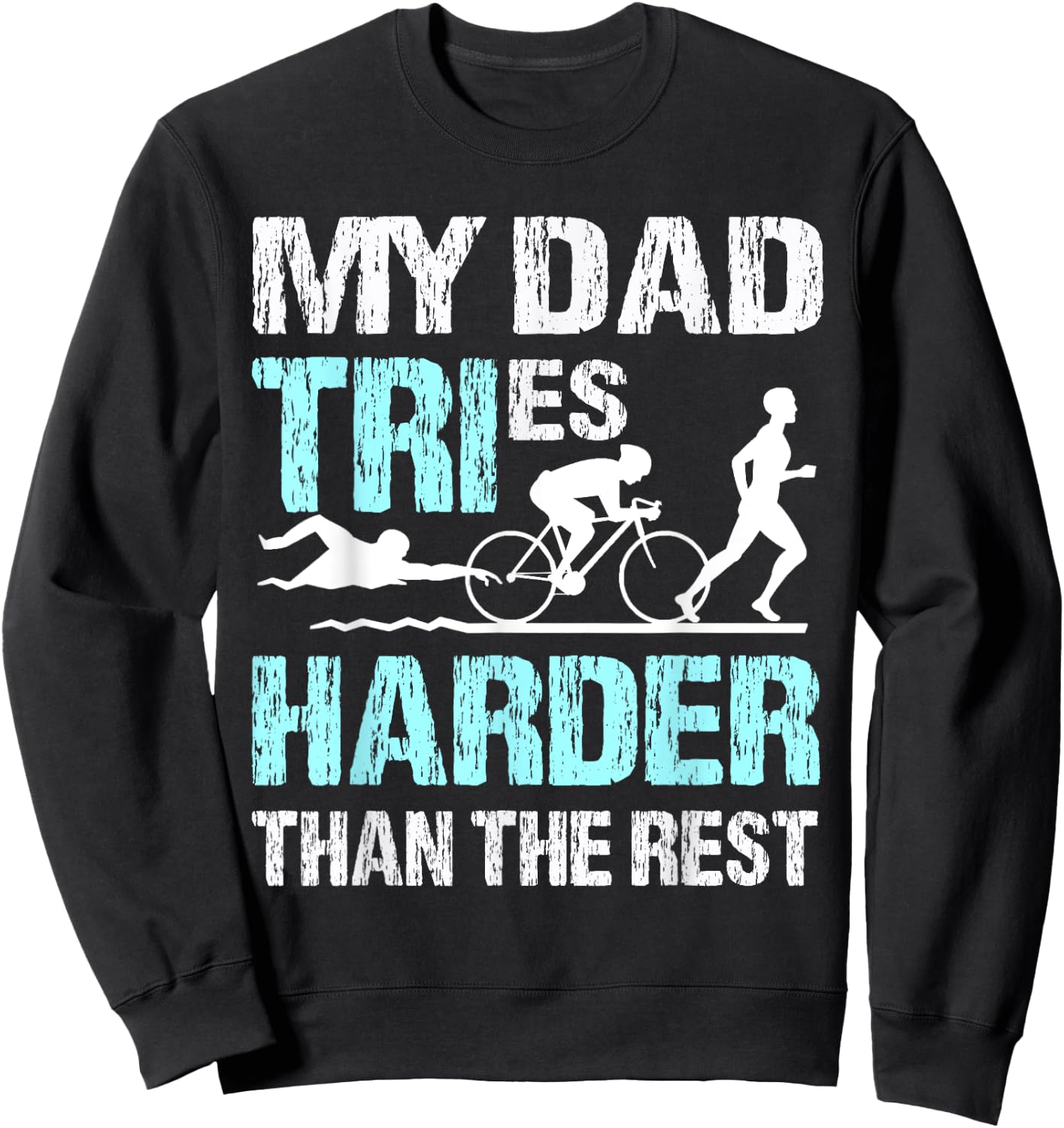 Triathlon dad - triathlon shirt Sweatshirt - Sweatshirt | Black