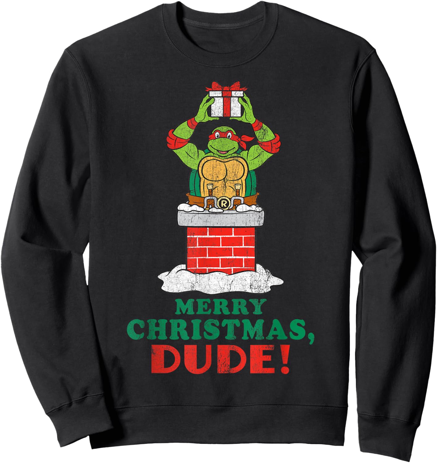 Teenage Mutant Ninja Turtles Merry Christmas Dude -Shirt Sweatshirt - Sweatshirt | Black