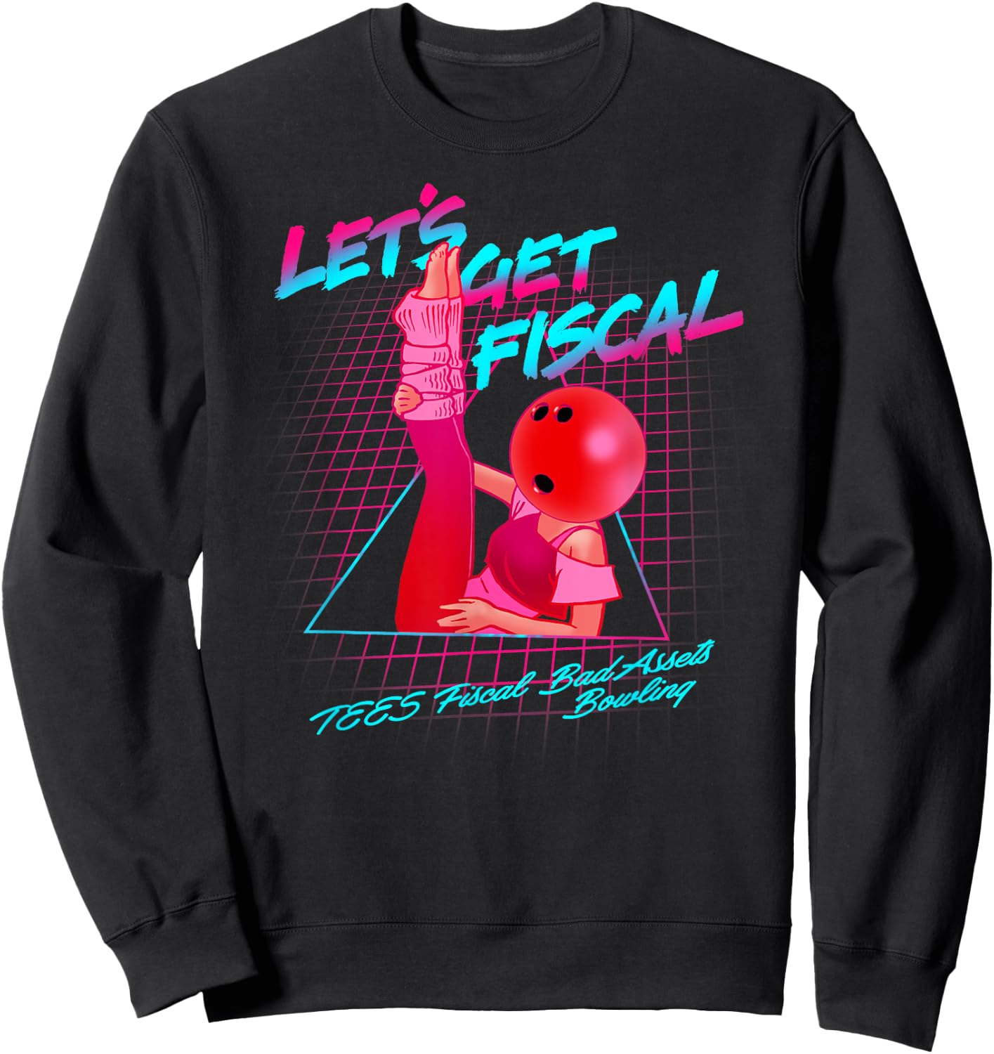 Let's Get Fiscal 1980's style Bowling Sweatshirt - Sweatshirt | Black