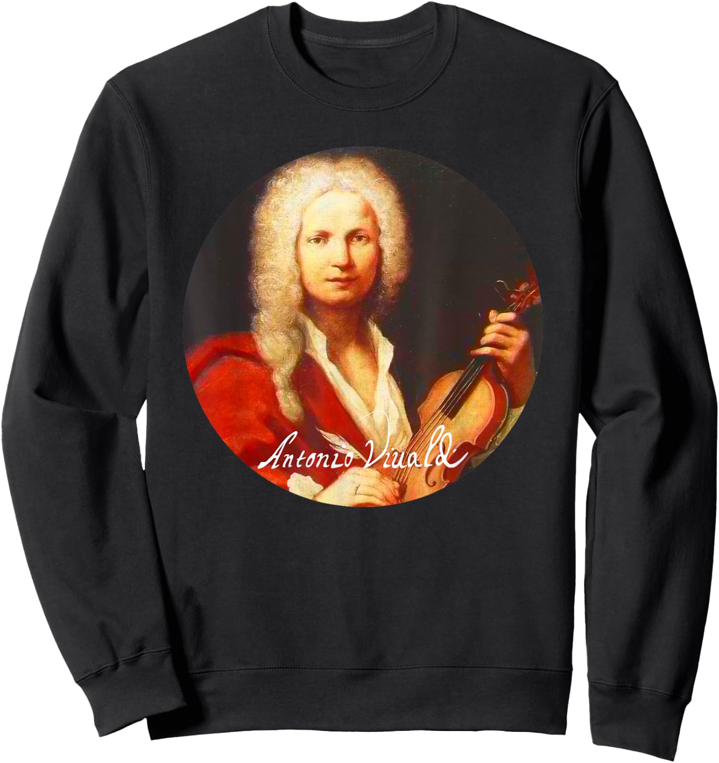 Antonio Lucio Vivaldi Composer Portrait Sweatshirt - Sweatshirt | Black