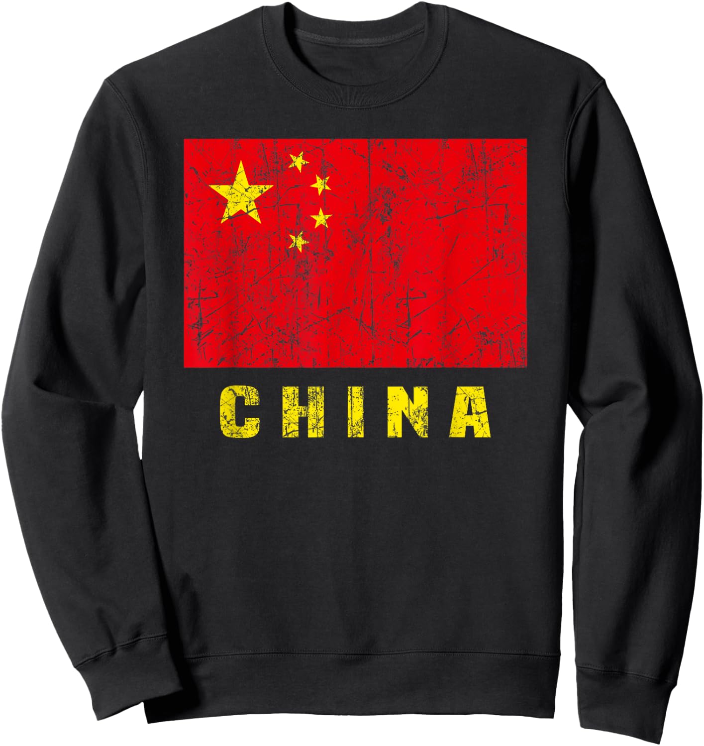 China Flag Chinese National Symbol Patriotic Men Women Sweatshirt - Sweatshirt | Black
