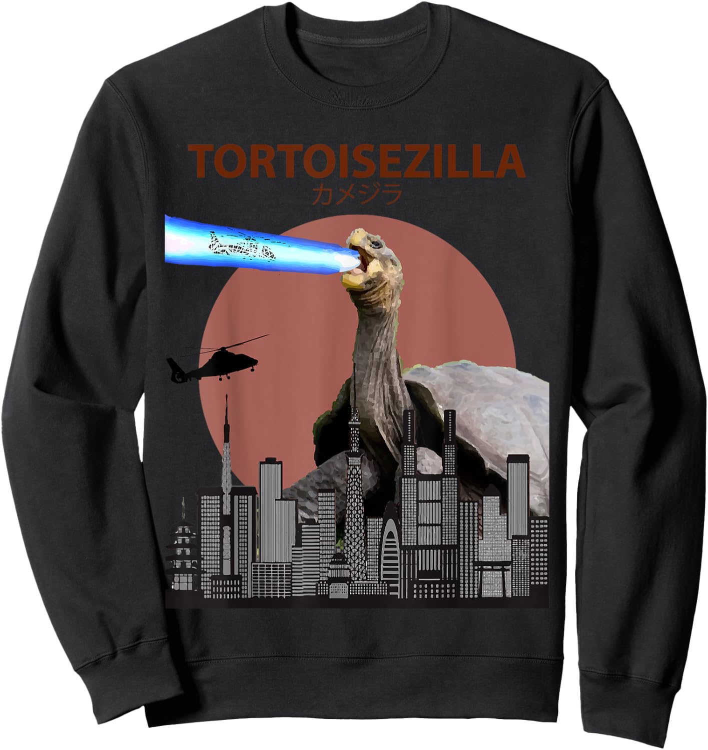 Tortoisezilla | Funny Tortoise for Turtle Lovers Sweatshirt - Sweatshirt | Black