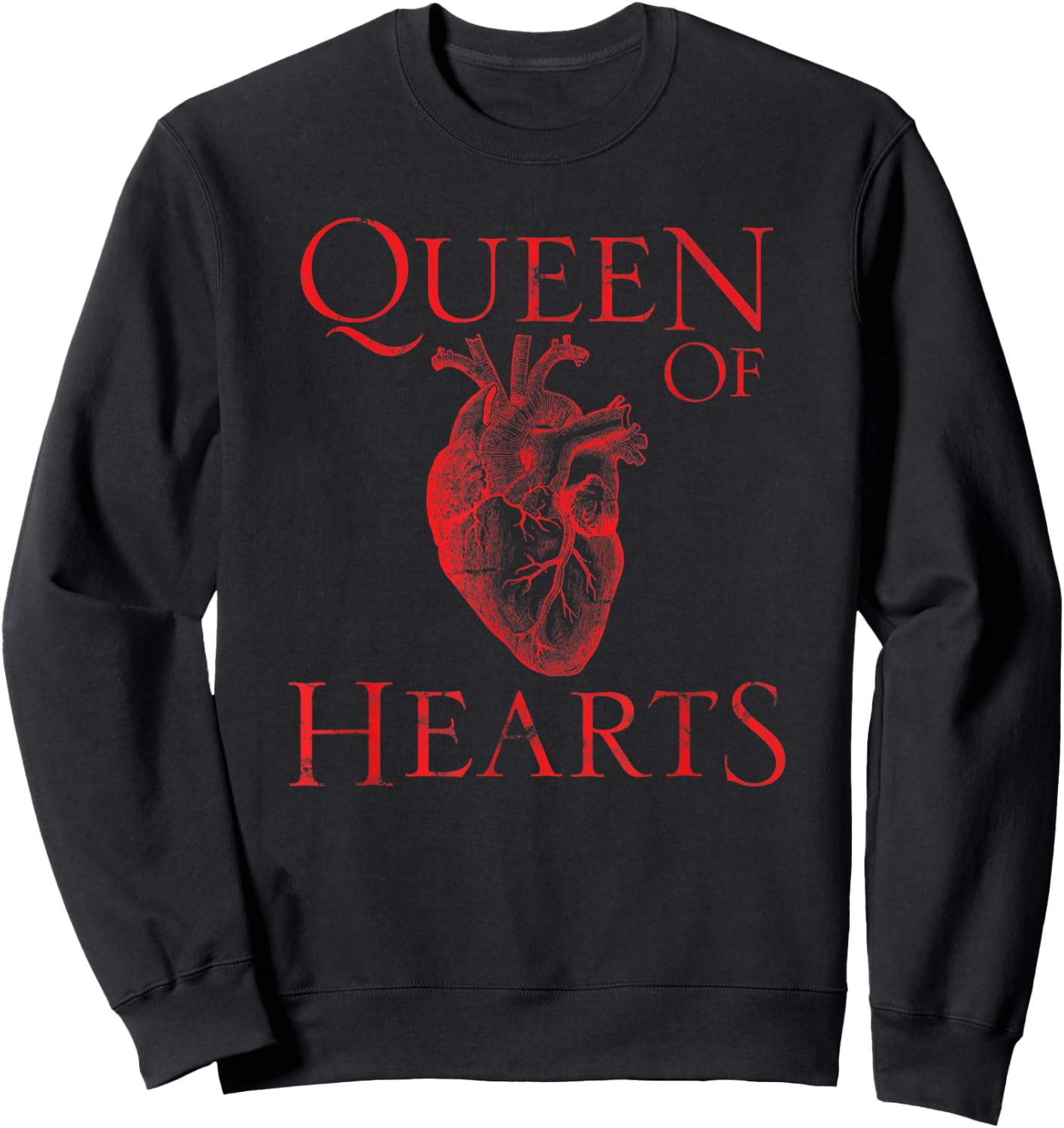 Funny Queen Of Hearts Design. Nurse, Surgeon or Cardiologist Sweatshirt - Sweatshirt | Black