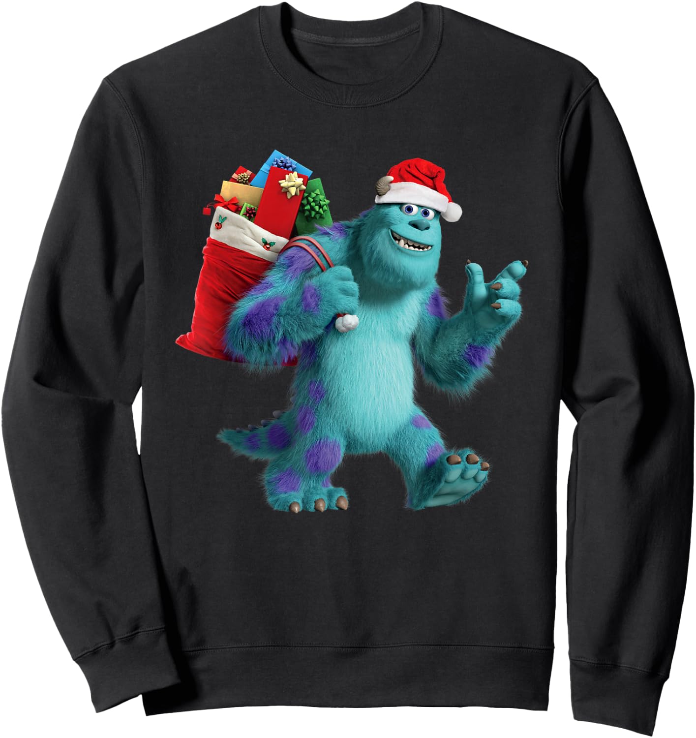 Disney PIXAR Monsters University Santa Sulley Holiday Sweatshirt - Sweatshirt | Black