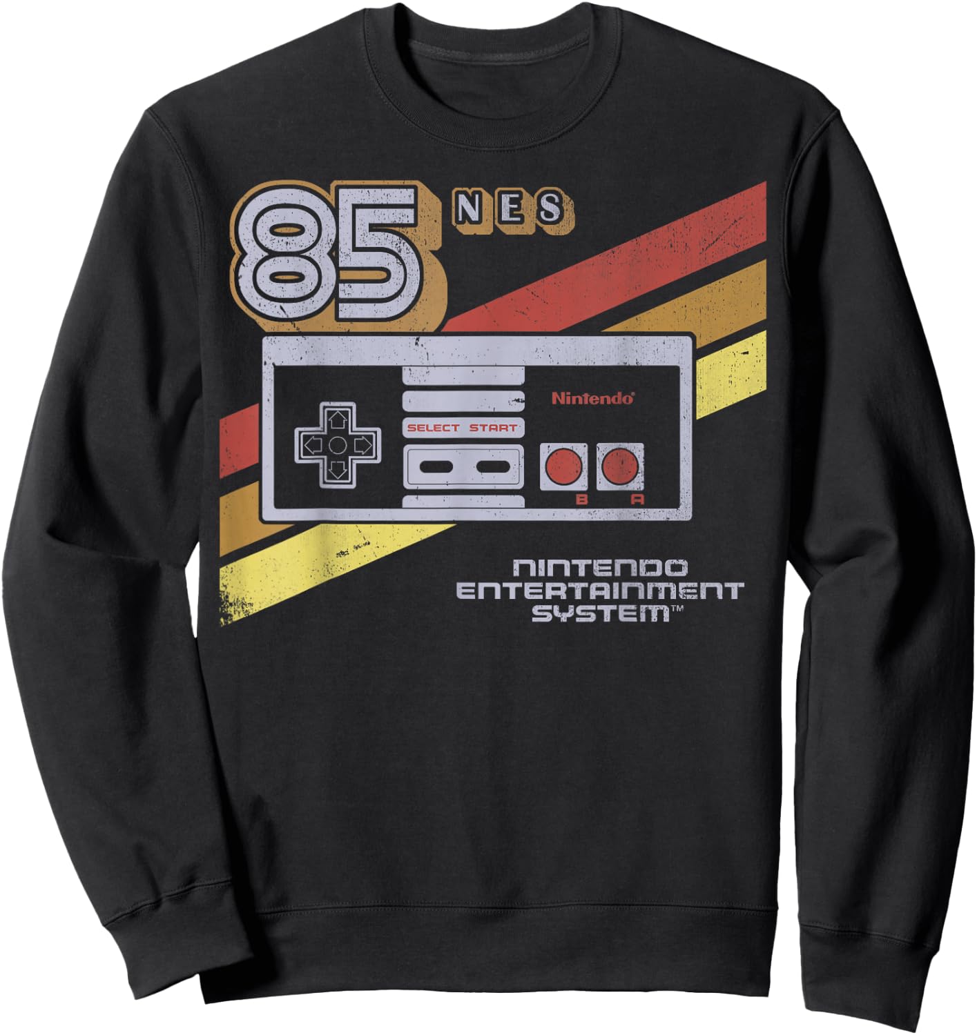 Nintendo NES Controller Retro Stripe 85 Sweatshirt - Sweatshirt | Black