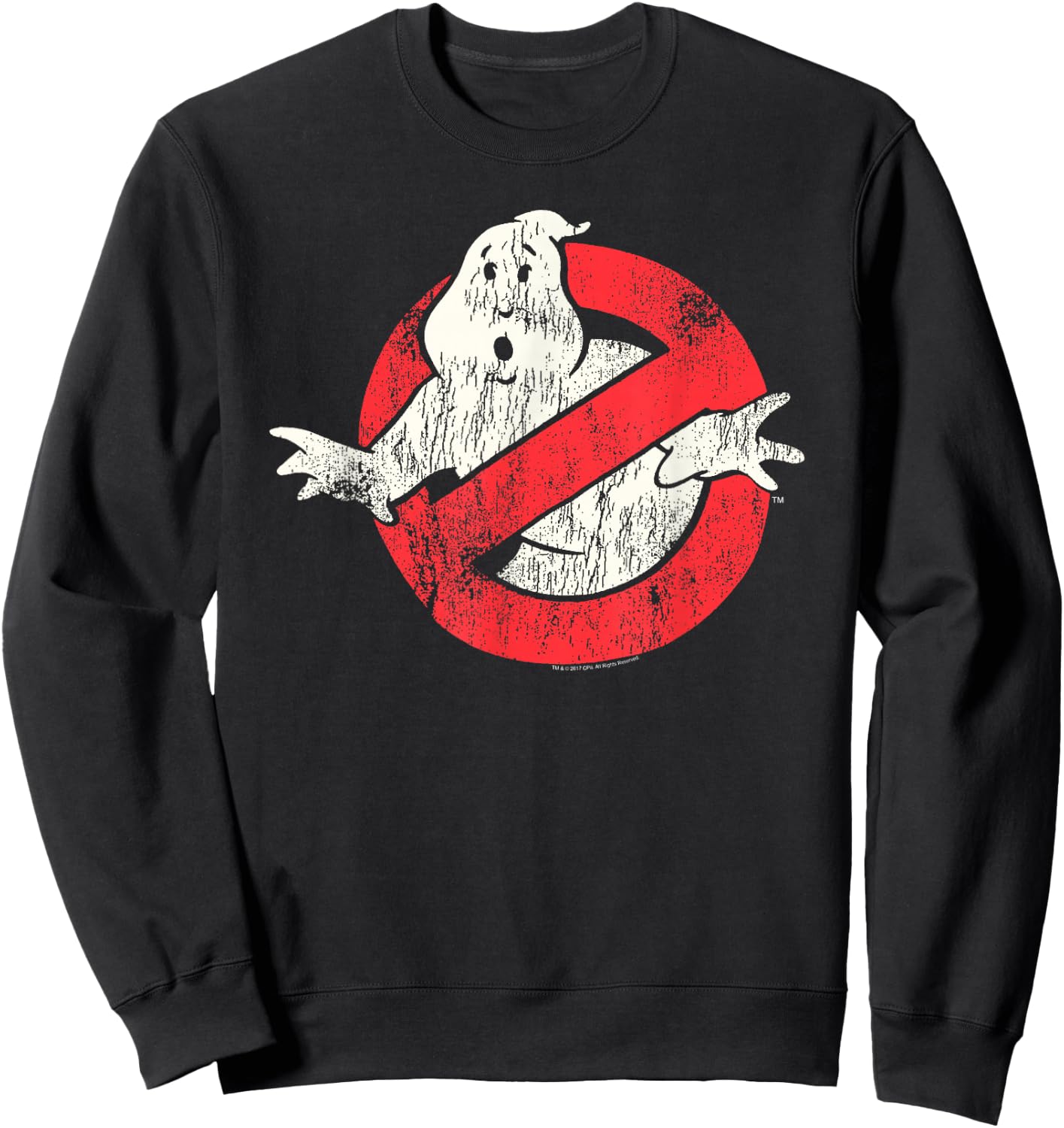 Ghostbusters Vintage Distressed No Ghost Logo Retro Movie Sweatshirt - Sweatshirt | Black