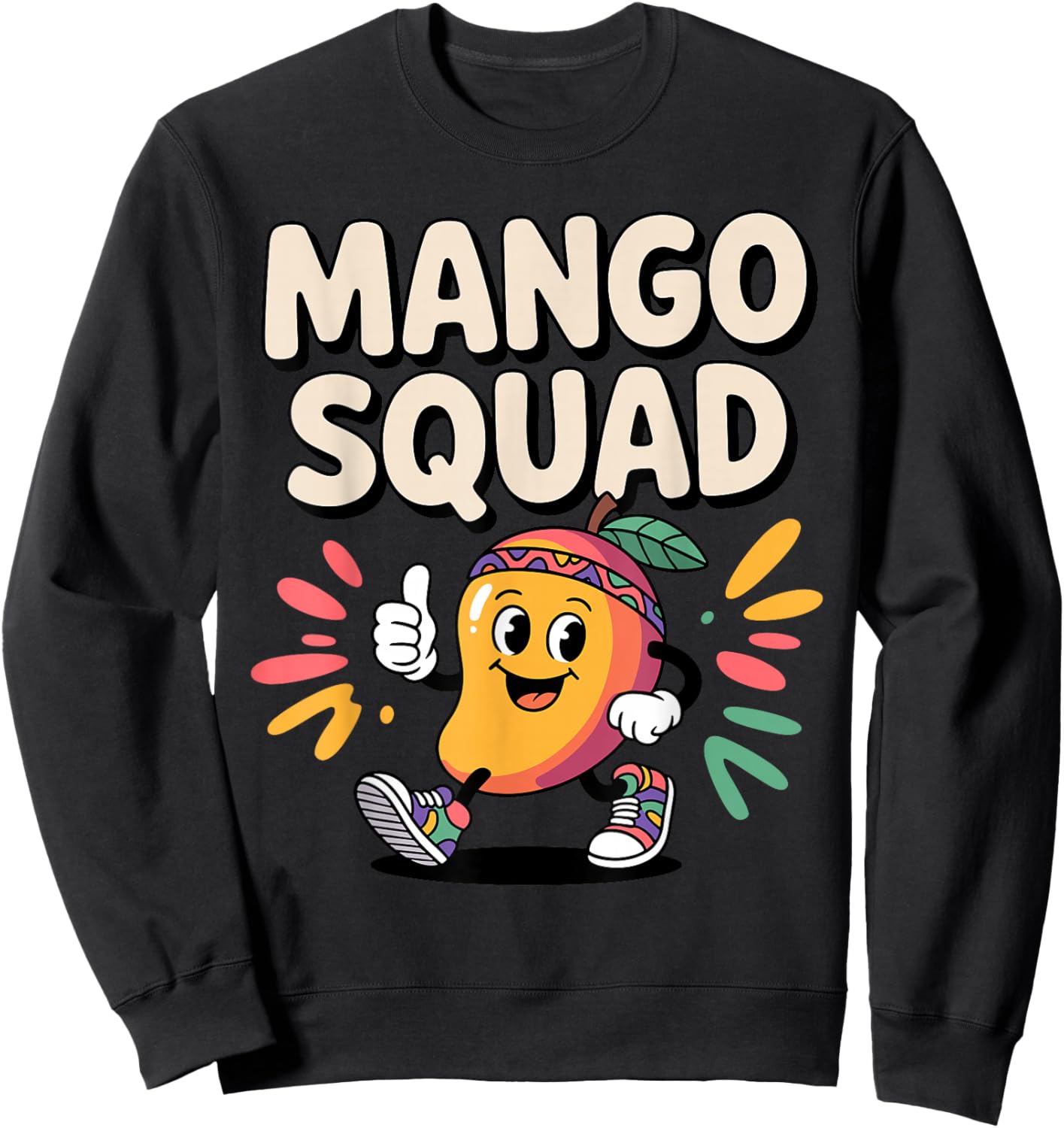 Mango Art Women Vegetarian Mango Fruit Mango Lover Sweatshirt - Sweatshirt | Black