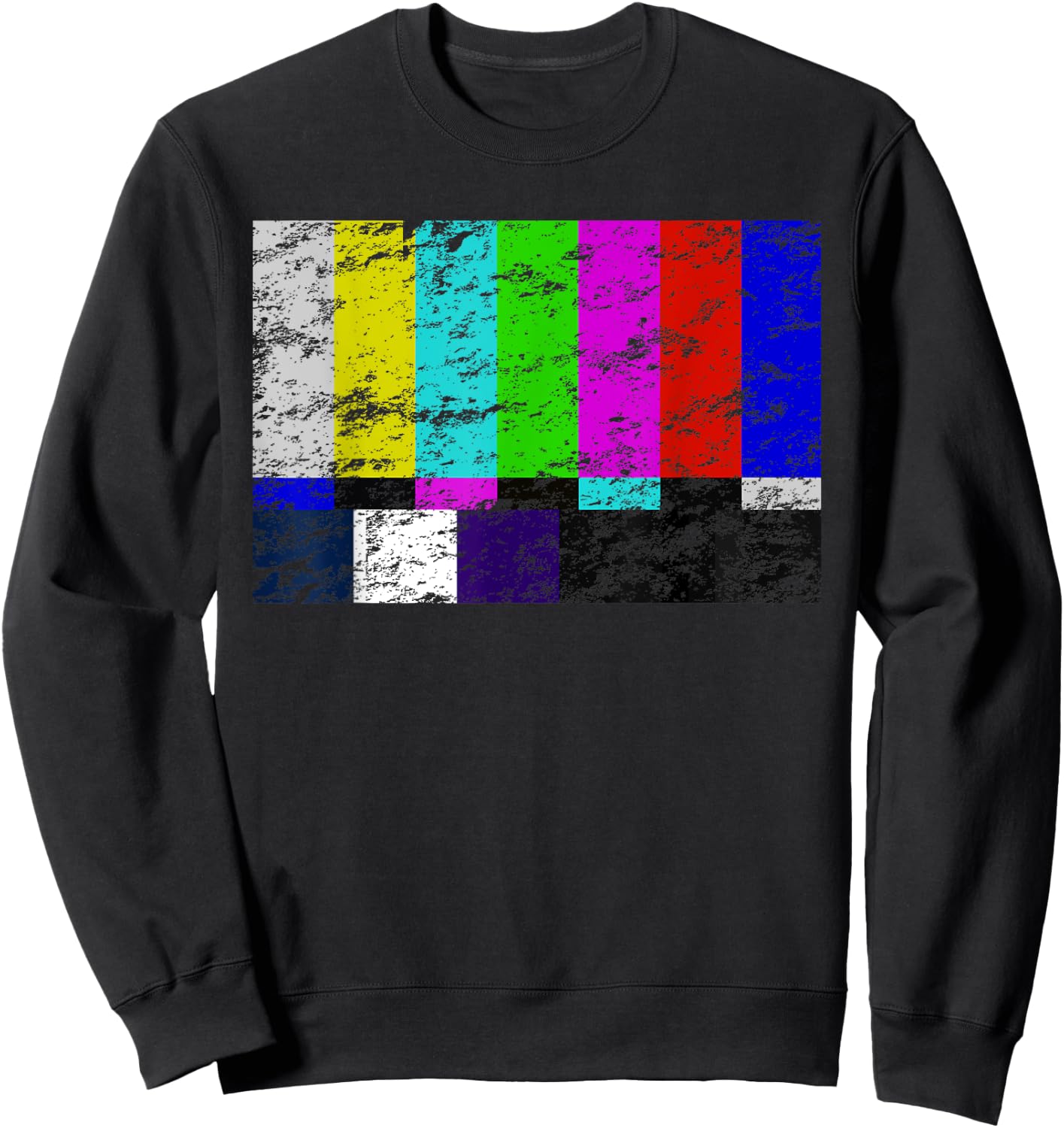 Color Bars TV Test Pattern T Shirt - Television Color Broadc Sweatshirt - Sweatshirt | Black