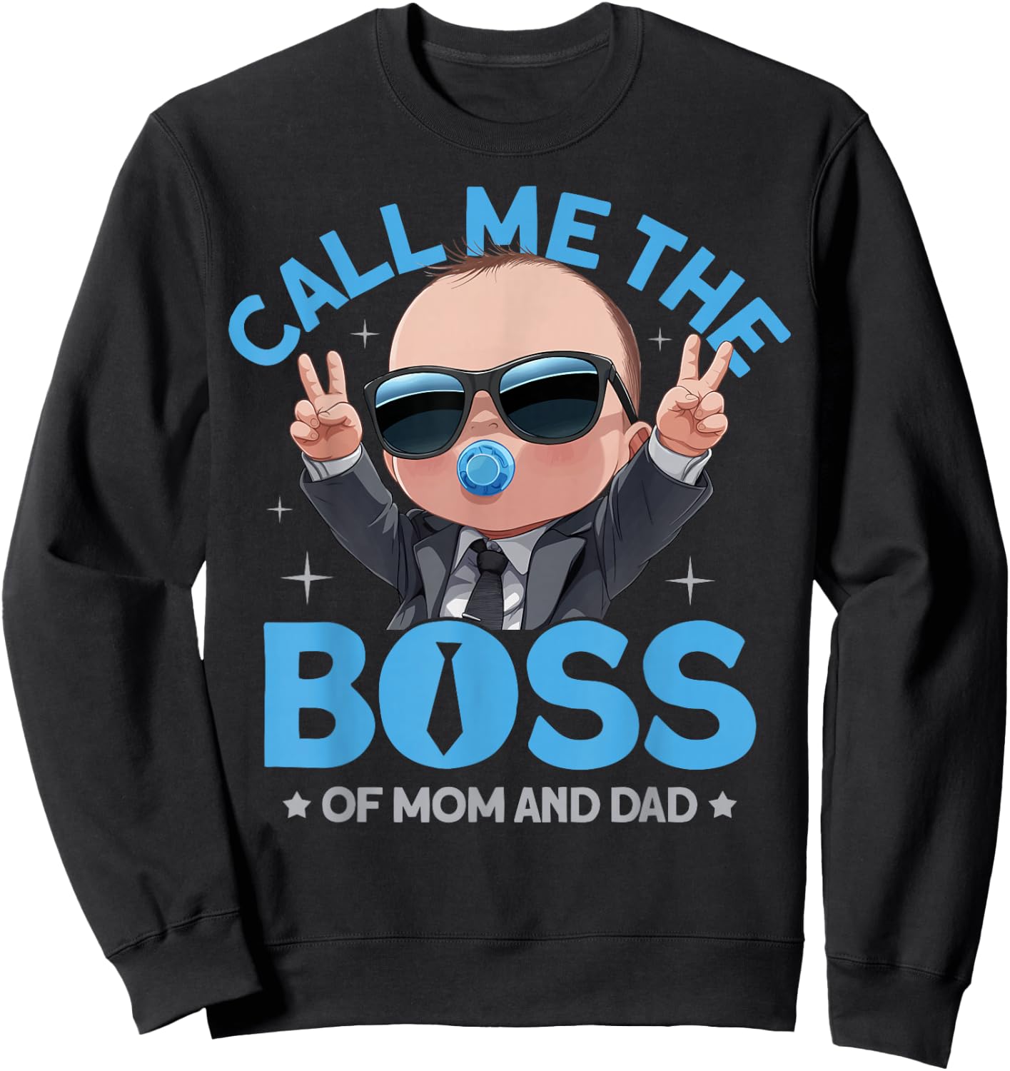 Baby Boss Call Me The Boss Like A Boss Kids Sweatshirt - Sweatshirt | Black