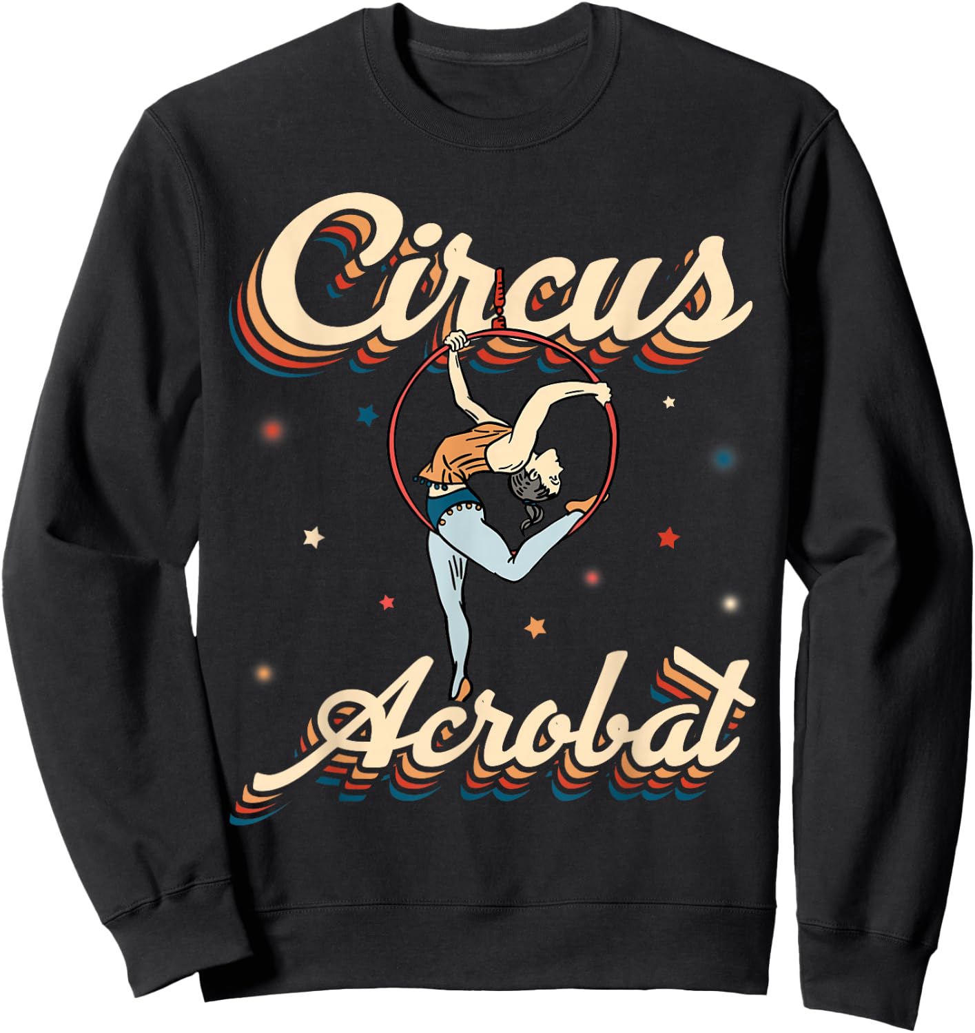Circus Acrobat Vintage Circus Acrobat Sweatshirt - Sweatshirt | Black