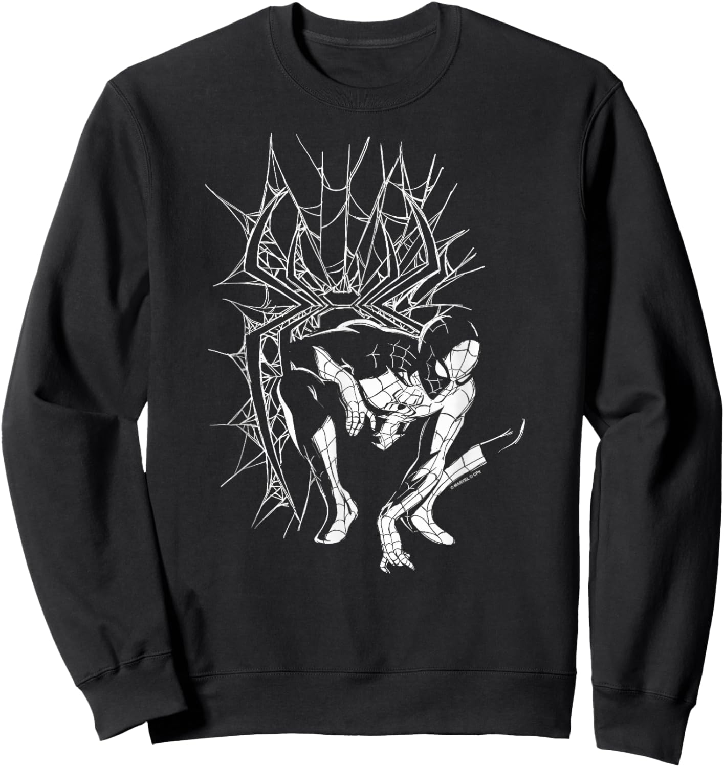 Marvel Spider-Man: New Day Line Art Spidey Pose Sweatshirt - Sweatshirt | Black
