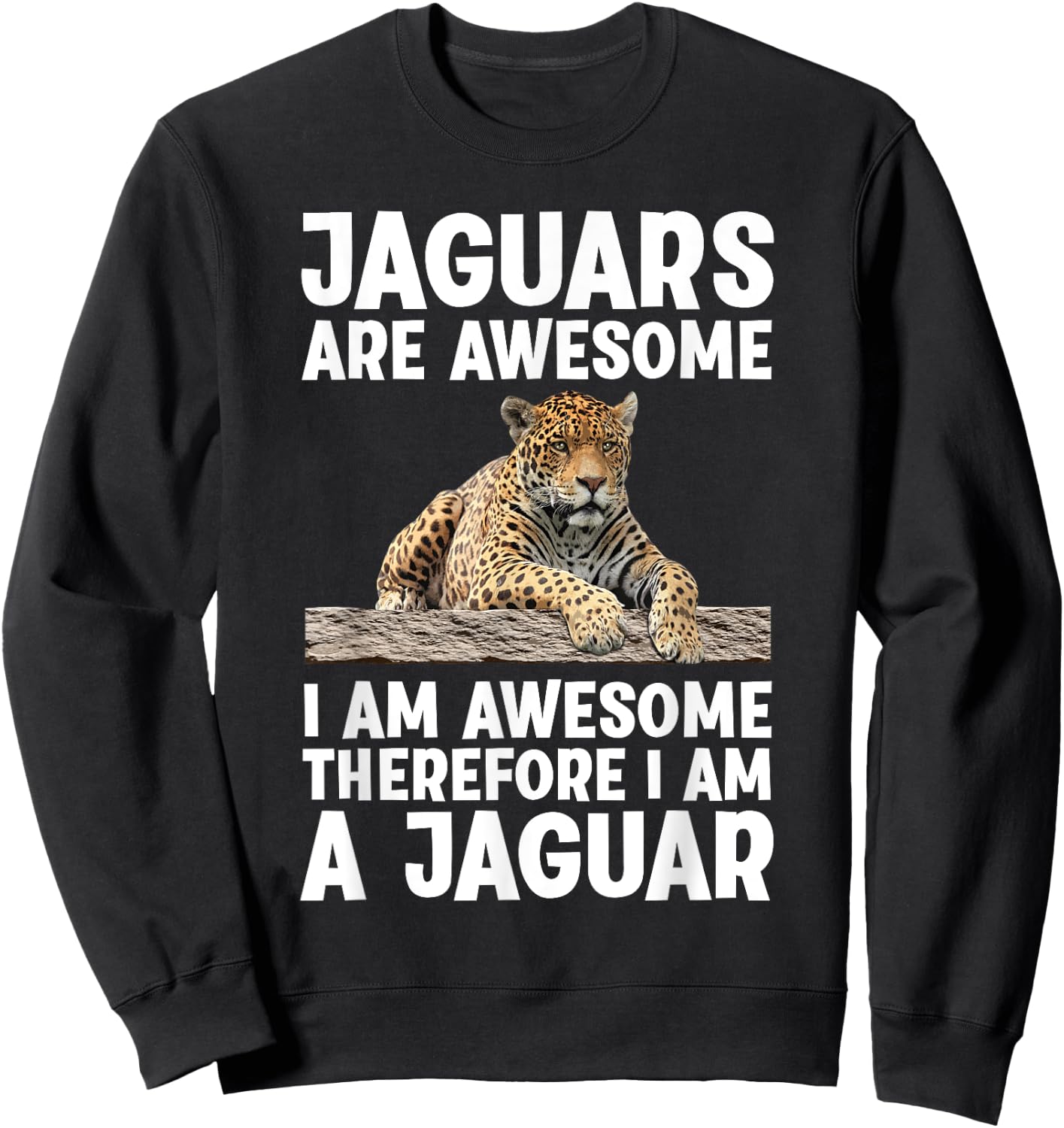 Funny Jaguar Design Women Kids Safari Jaguar Lover Sweatshirt - Sweatshirt | Black