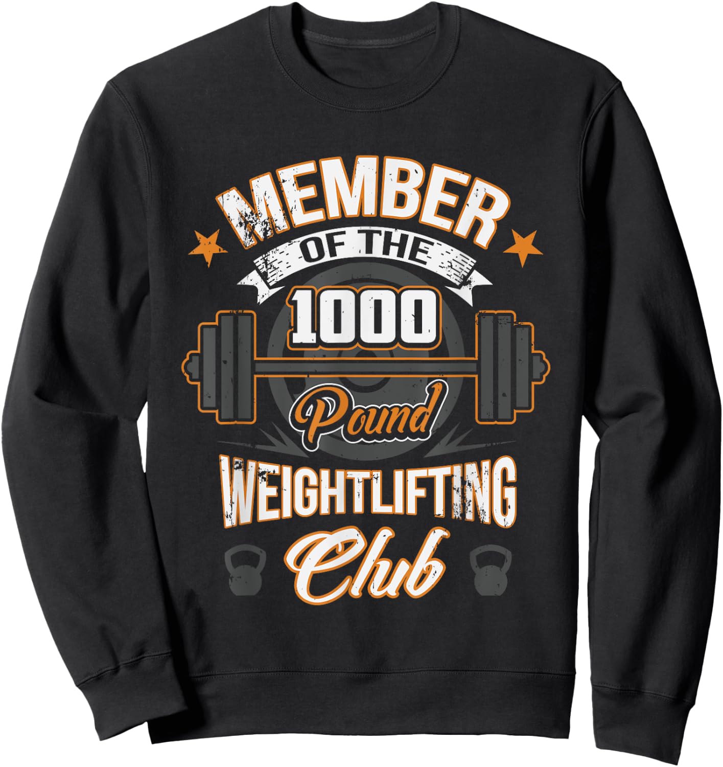 Member Of The 1000 Pound Weightlifting Club Sweatshirt - Sweatshirt | Black