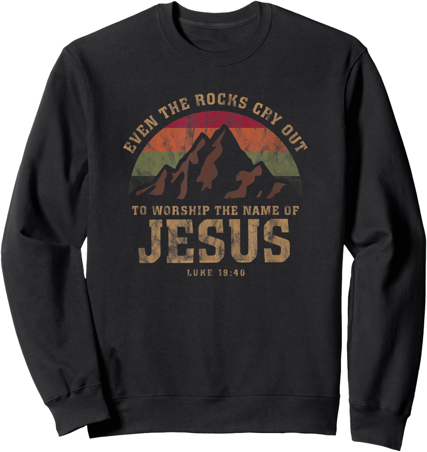 Outdoors Camping Bible Verse Sweatshirt - Sweatshirt | Black