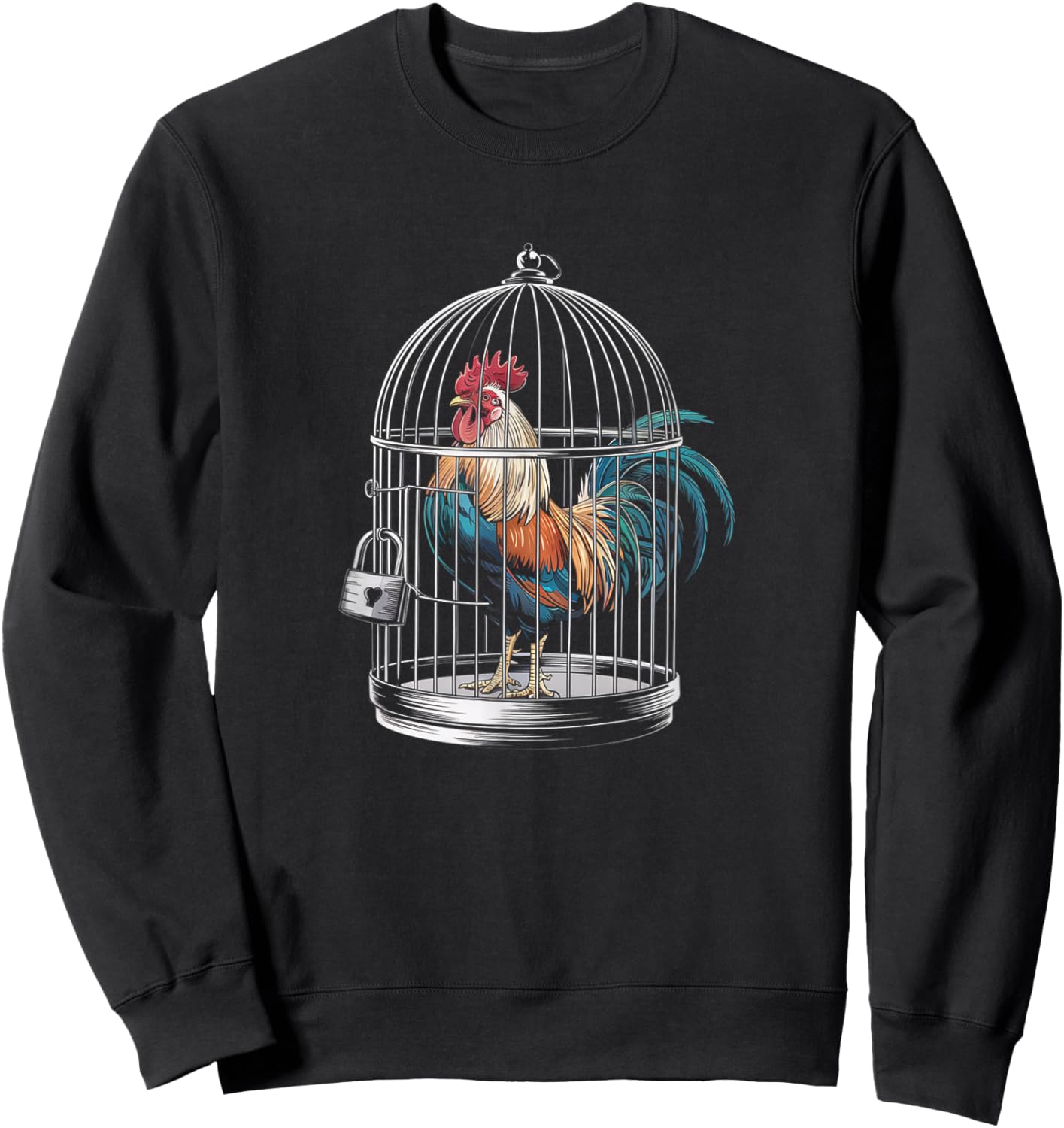Caged Rooster Sweatshirt - Sweatshirt | Black