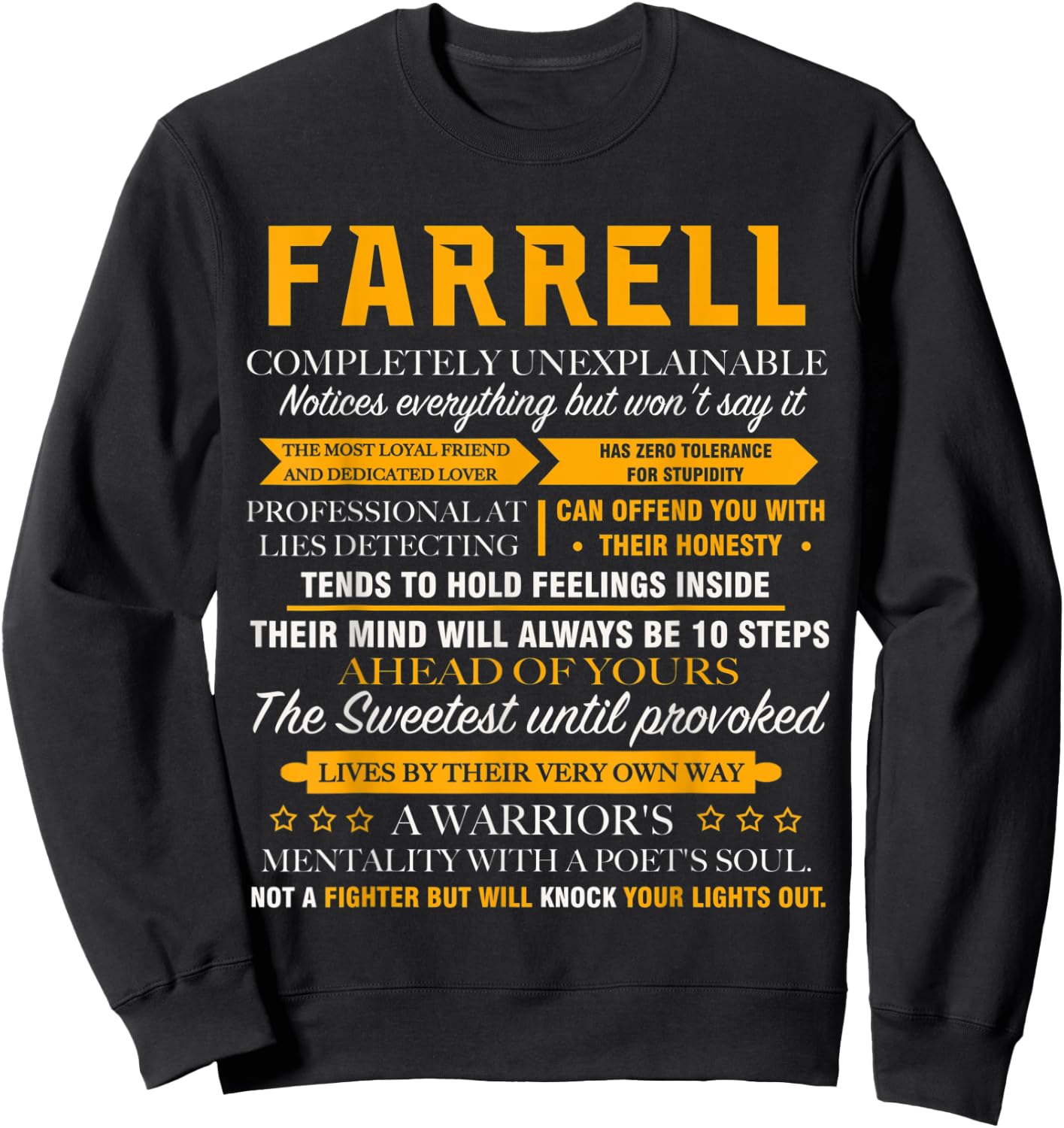 FARRELL completely unexplainable Front Print Sweatshirt - Sweatshirt | Black