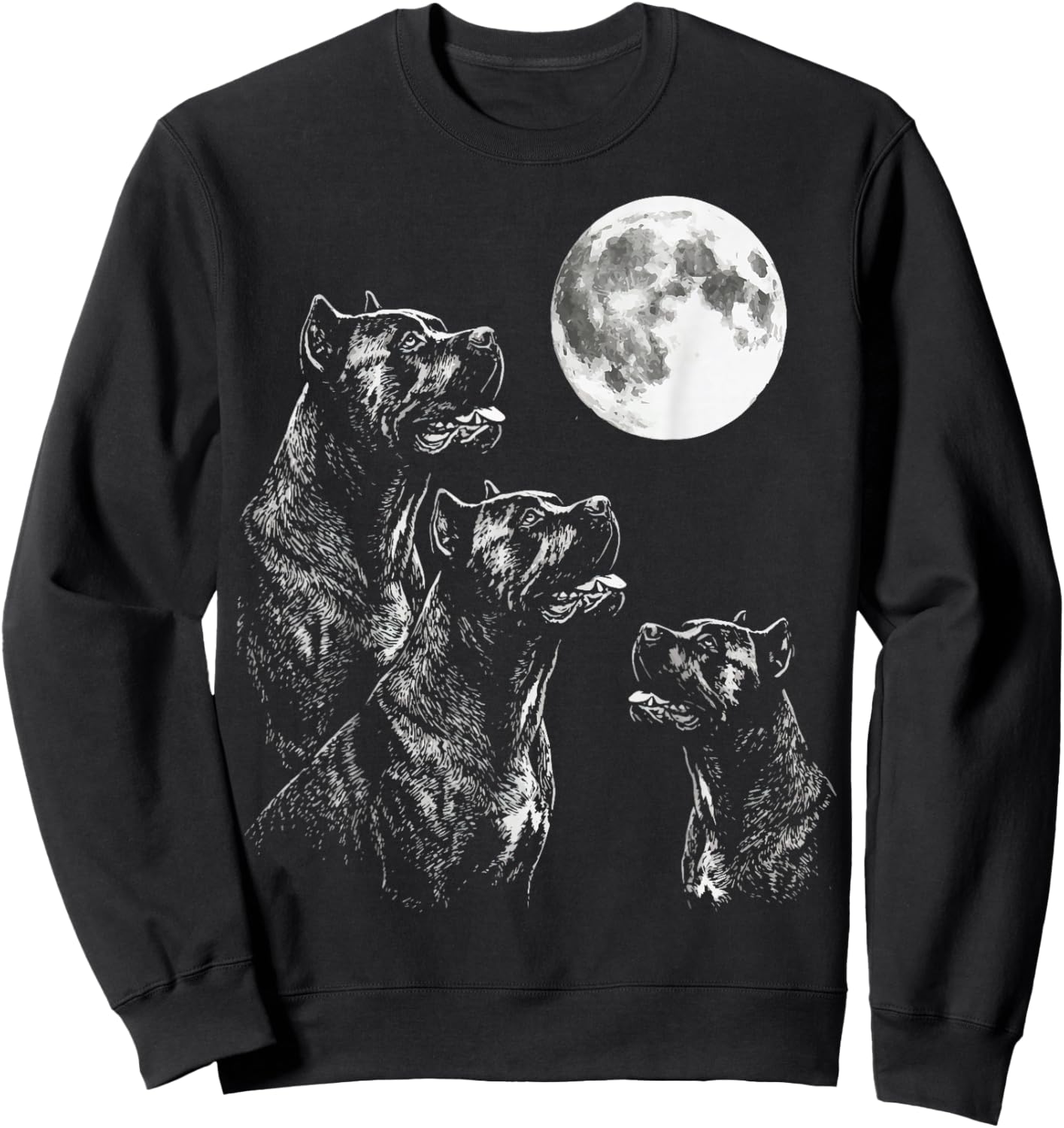 Cane Corso Howling At Moon Sweatshirt - Sweatshirt | Black
