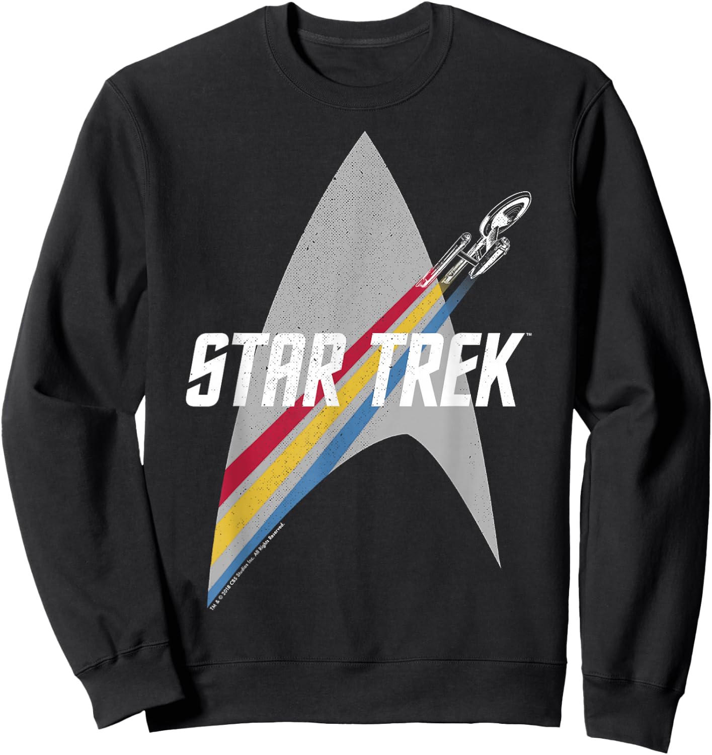 Star Trek Retro Rainbow Flight Badge Sweatshirt - Sweatshirt | Black